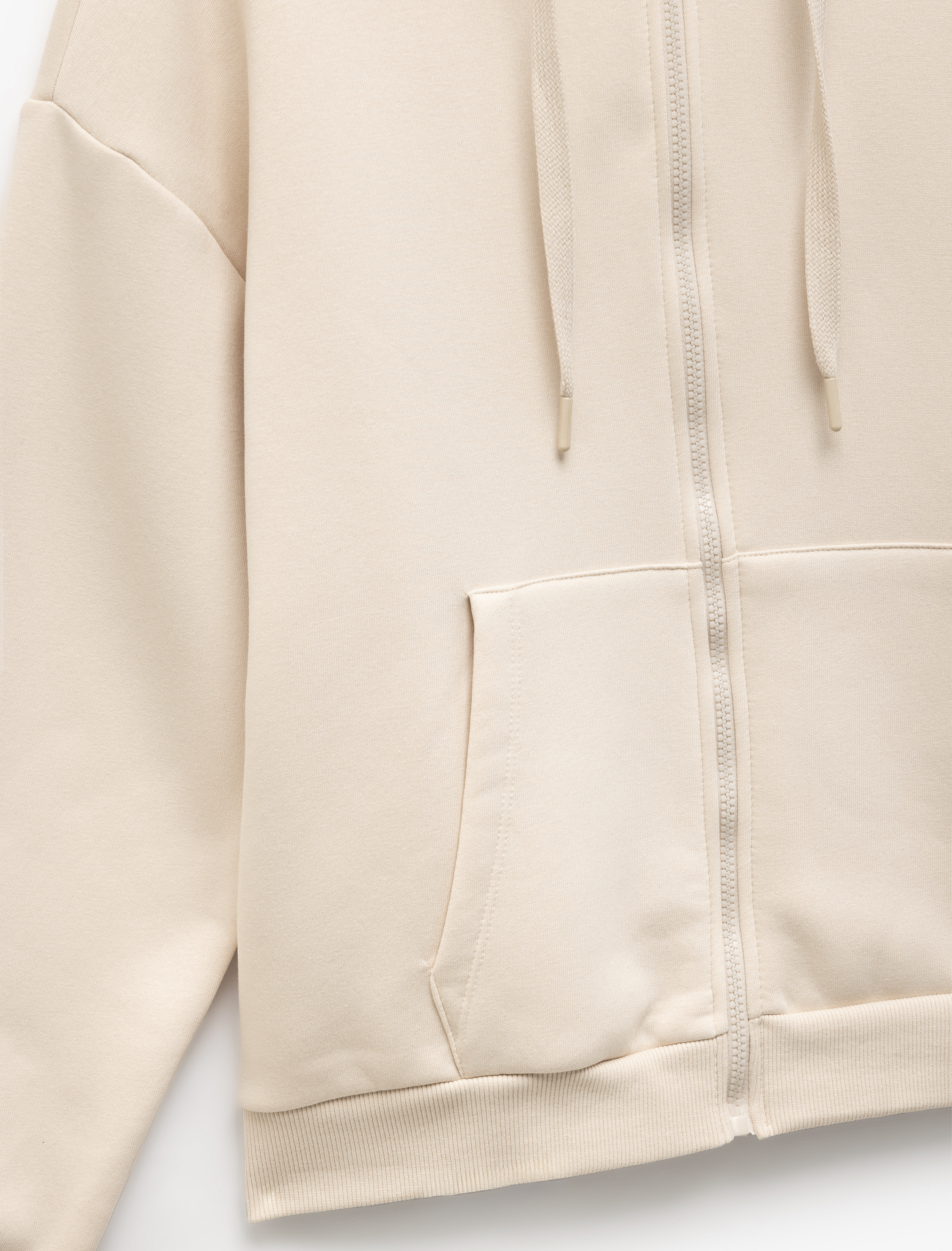 Şardonlu Kapüşonlu Oversize Kanguru Cepli Sweatshirt