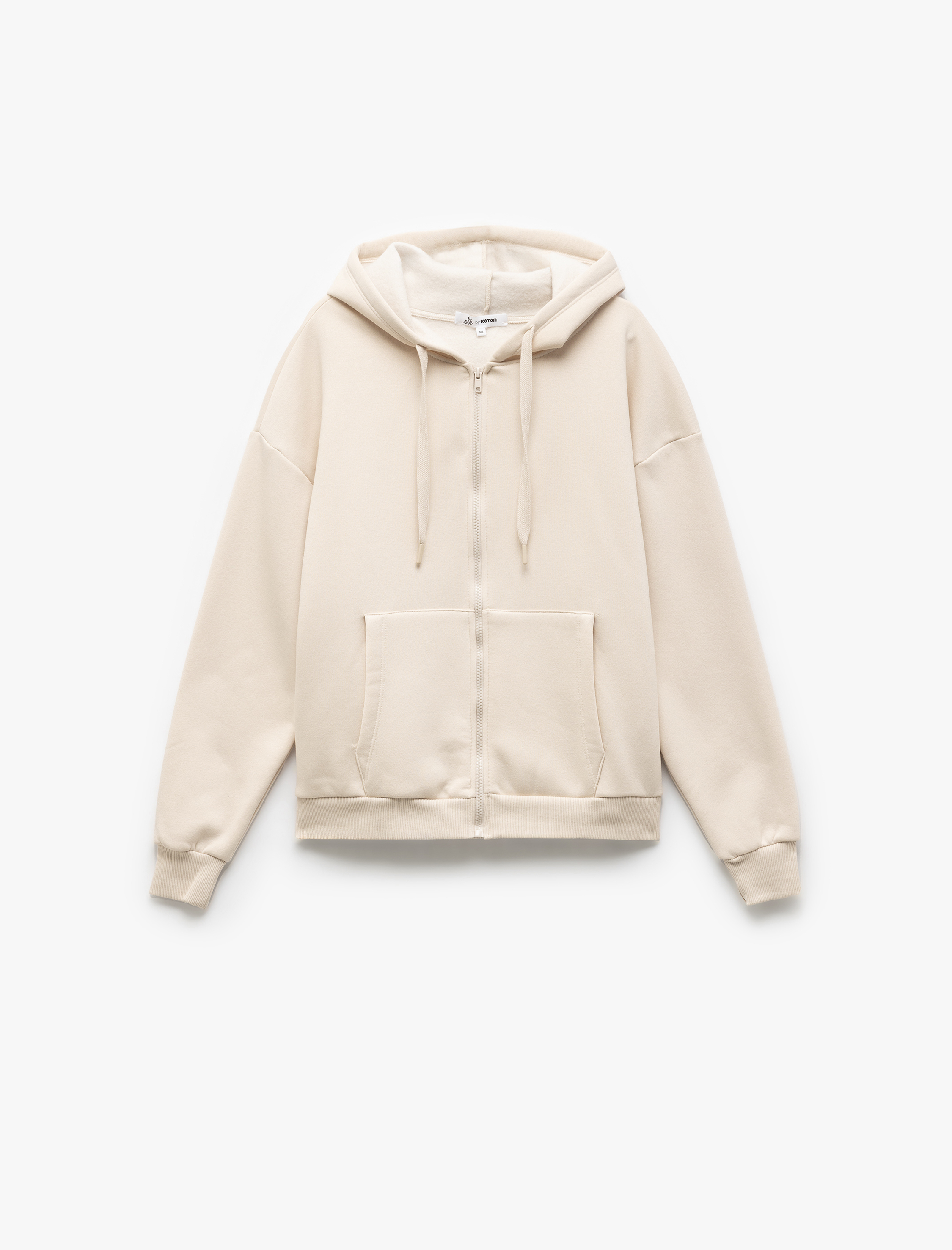 Şardonlu Kapüşonlu Oversize Kanguru Cepli Sweatshirt