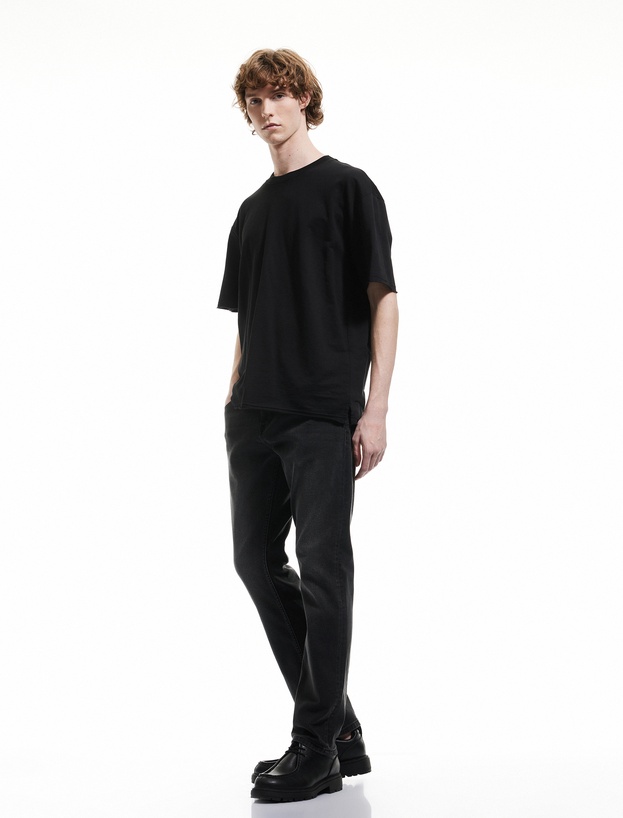 Normal Bel Pamuklu Slim Fit Jean Pantolon - Brad Jean_1