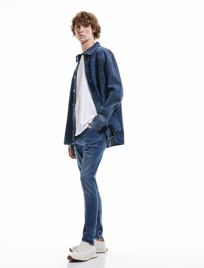  Pamuklu Normal Bel Super Skinny Fit Jean Pantolon - Justin Jean