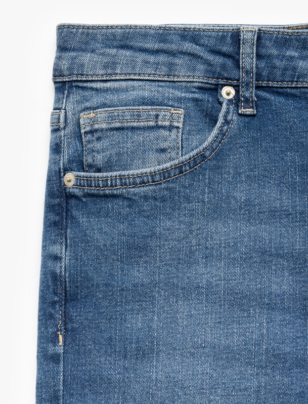 Pamuklu Normal Bel Super Skinny Fit Jean Pantolon - Justin Jean_6