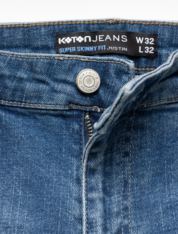 Pamuklu Normal Bel Super Skinny Fit Jean Pantolon - Justin Jean_5