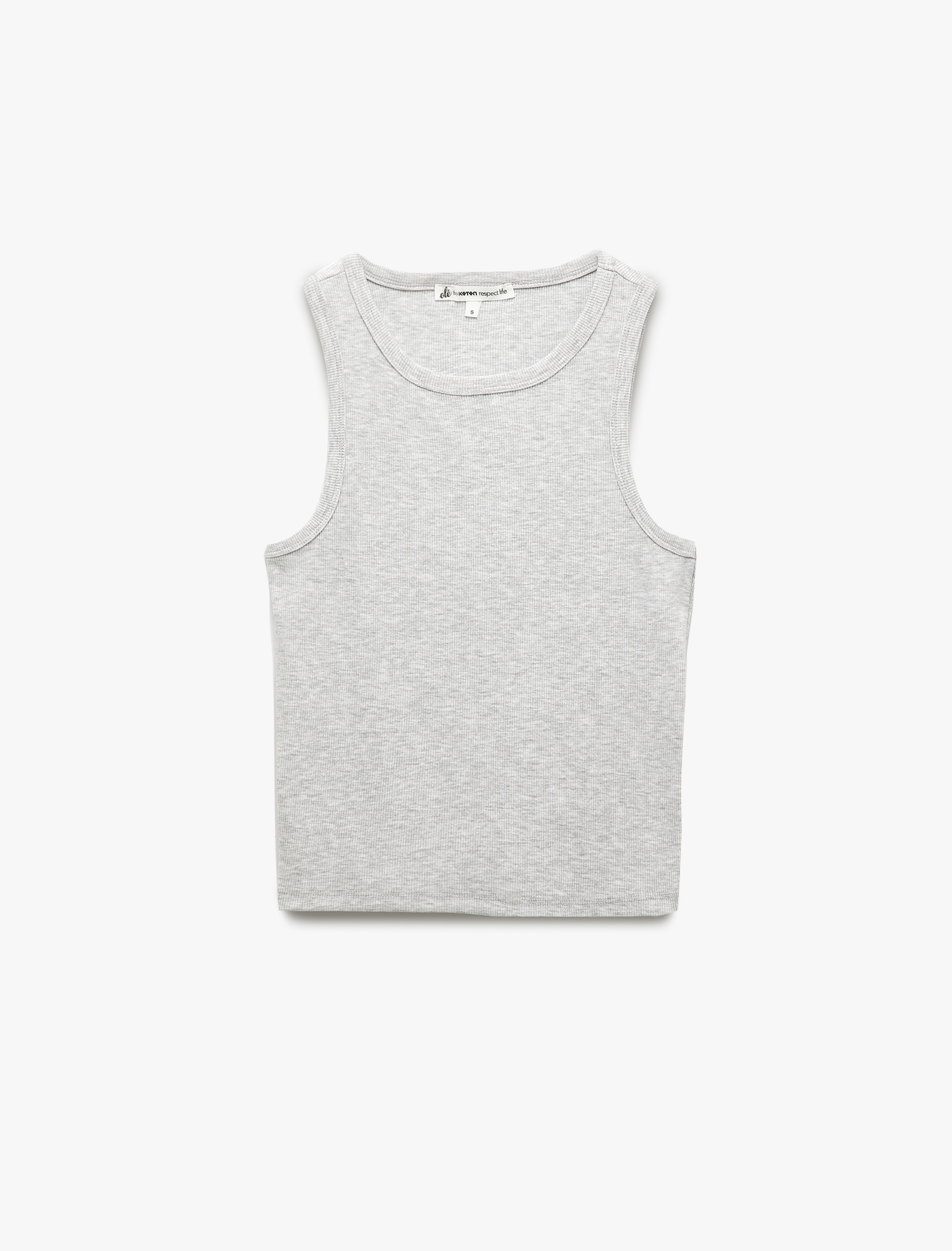   Bisiklet Yaka Kolsuz Slim Fit Basic Kadın Atlet