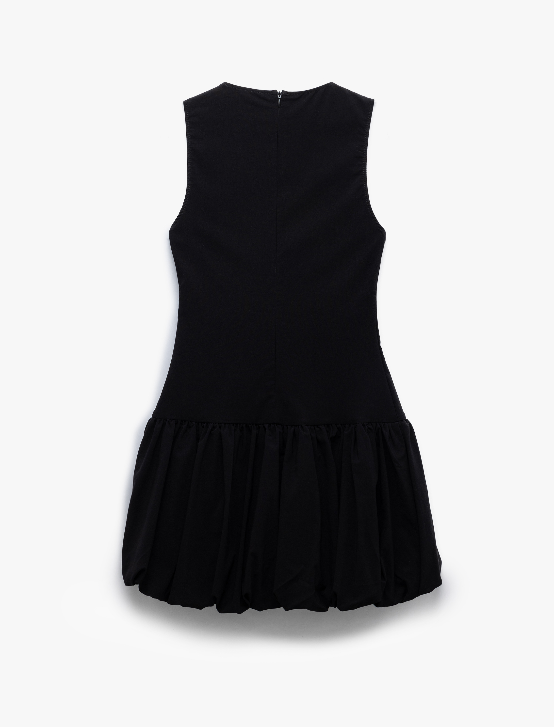   Kolsuz Bisiklet Yaka Mini Balon Elbise