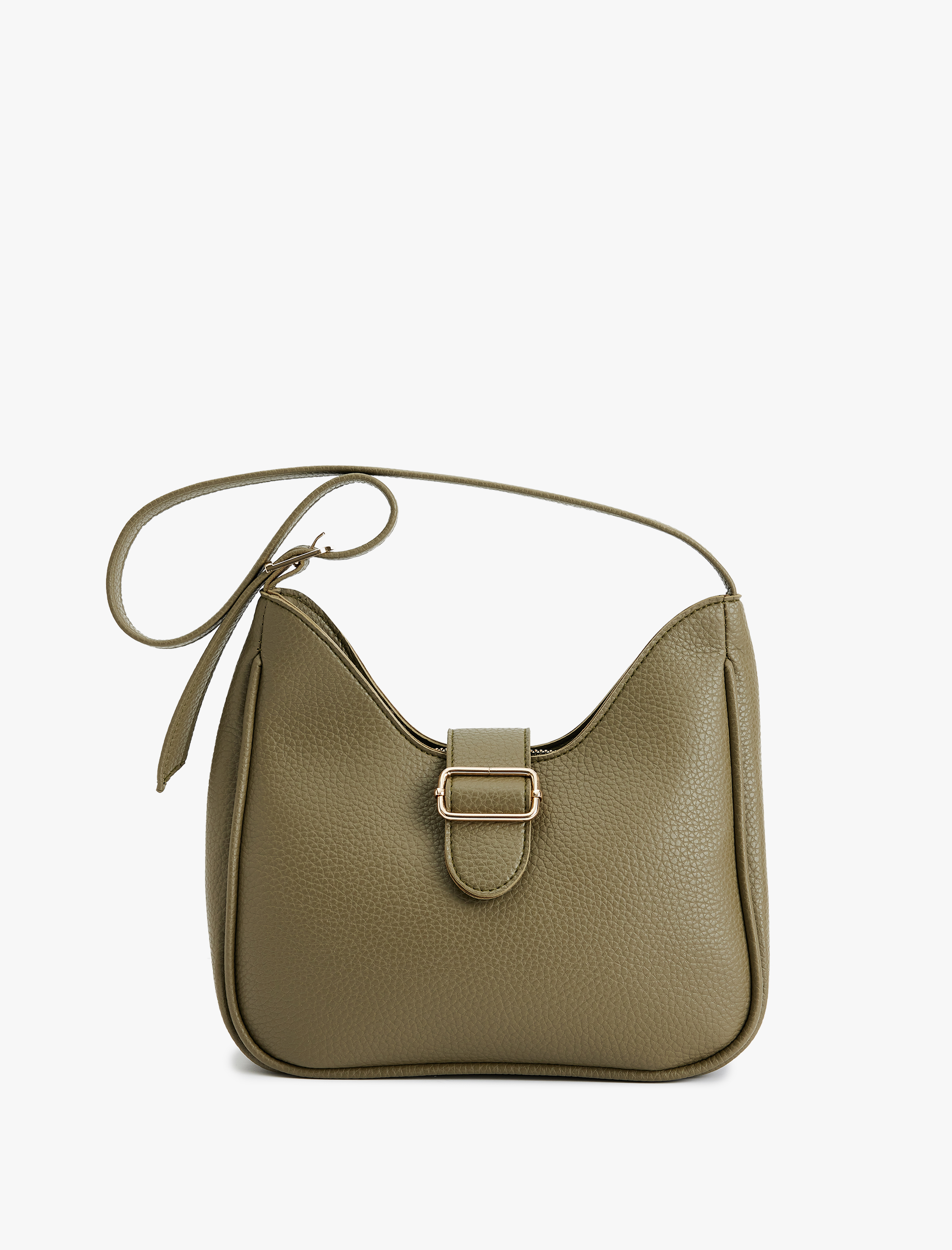  Kadın Metal Tokalı Askılı Suni Deri Omuz Çantası