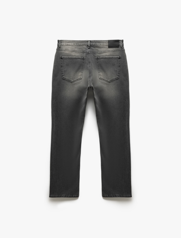 Normal Bel Pamuklu Straight Fit Jean Pantolon - Mark Jean_4
