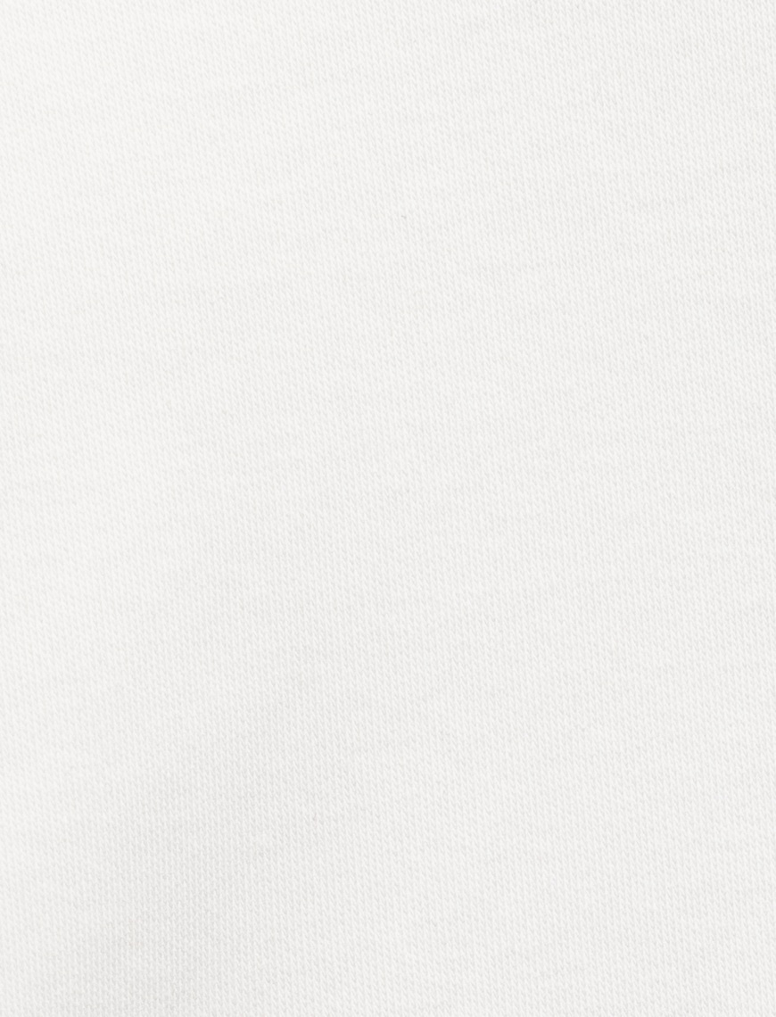   Pamuklu Kontrast Detaylı Regular Fit Kısa Kollu Bisiklet Yaka Baskılı Tişört