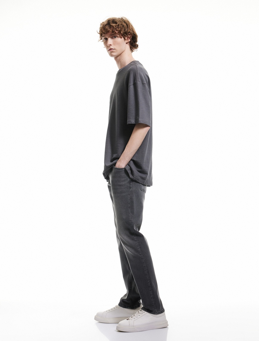   Normal Bel Pamuklu Straight Fit Jean Pantolon - Mark Jean