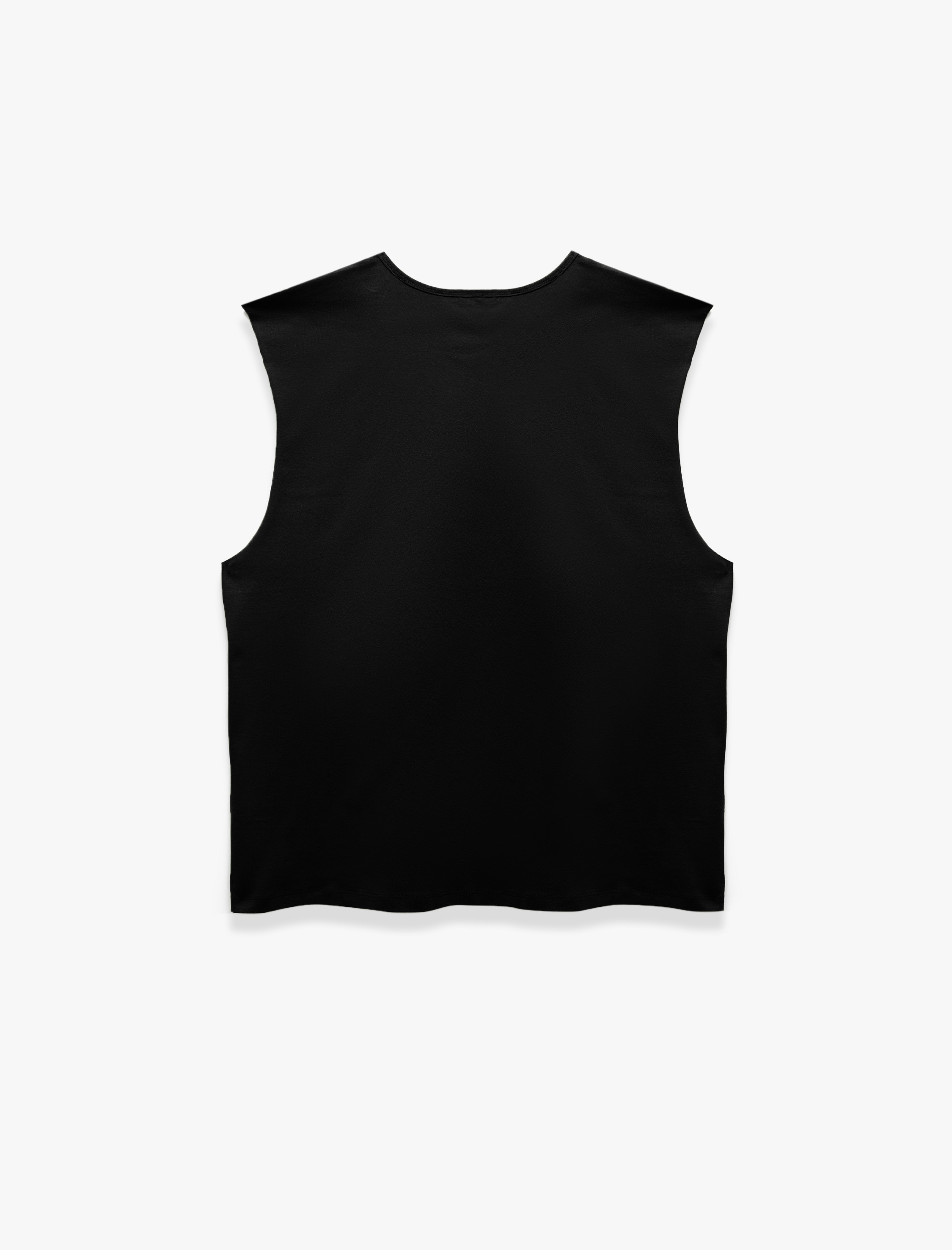   Pamuklu Bisiklet Yaka Basic Kolsuz Tişört