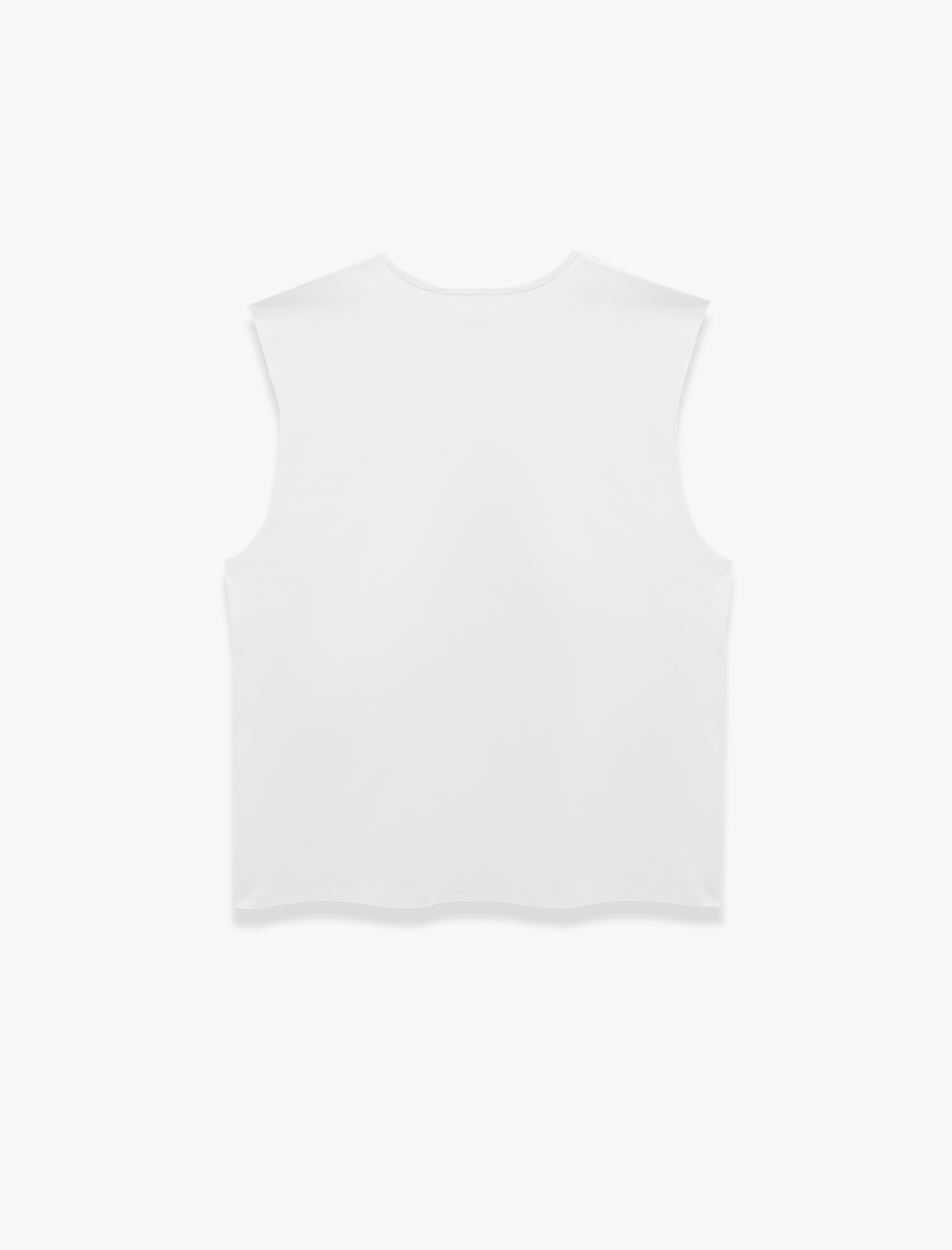   Pamuklu Bisiklet Yaka Basic Kolsuz Tişört