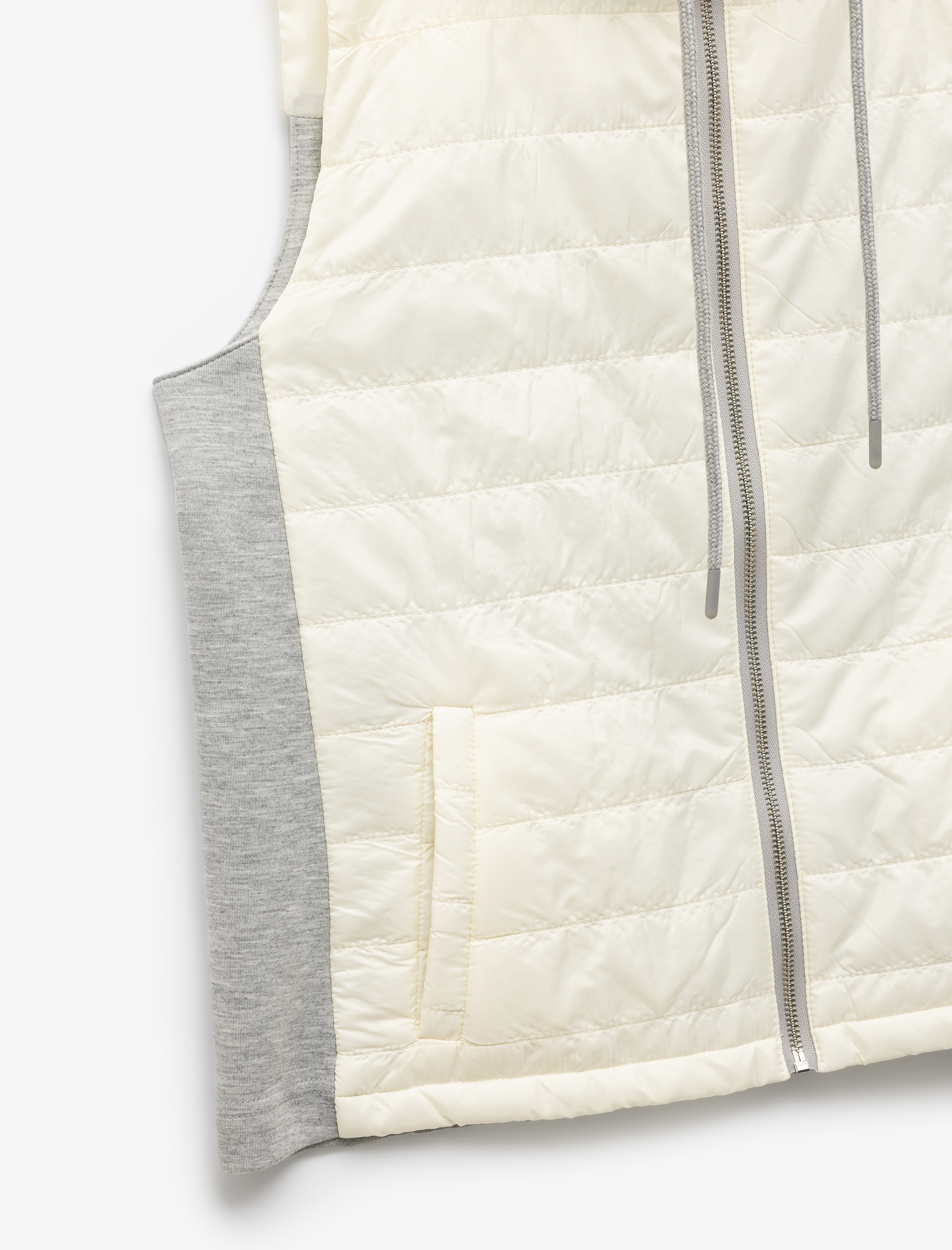   Kapüşonlu Kolsuz Fermuarlı Cepli Renk Bloklu Şişme Yelek