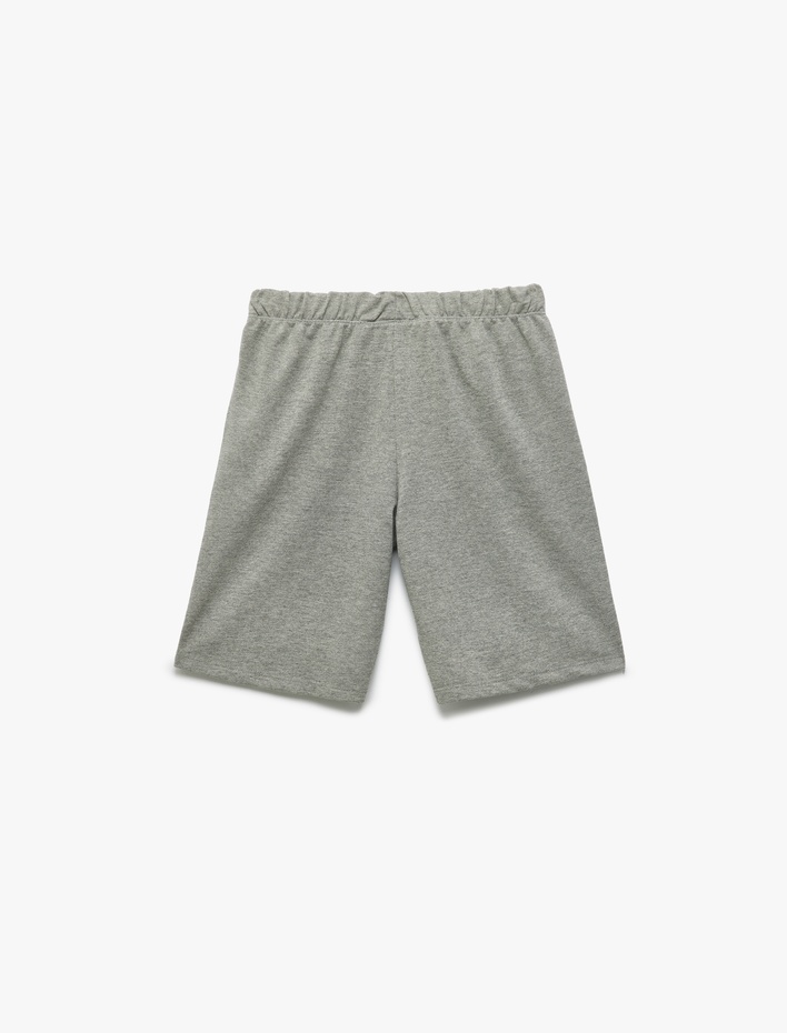 Erkek Çocuk Baskılı Beli Bağlamalı Cep Detaylı Şort