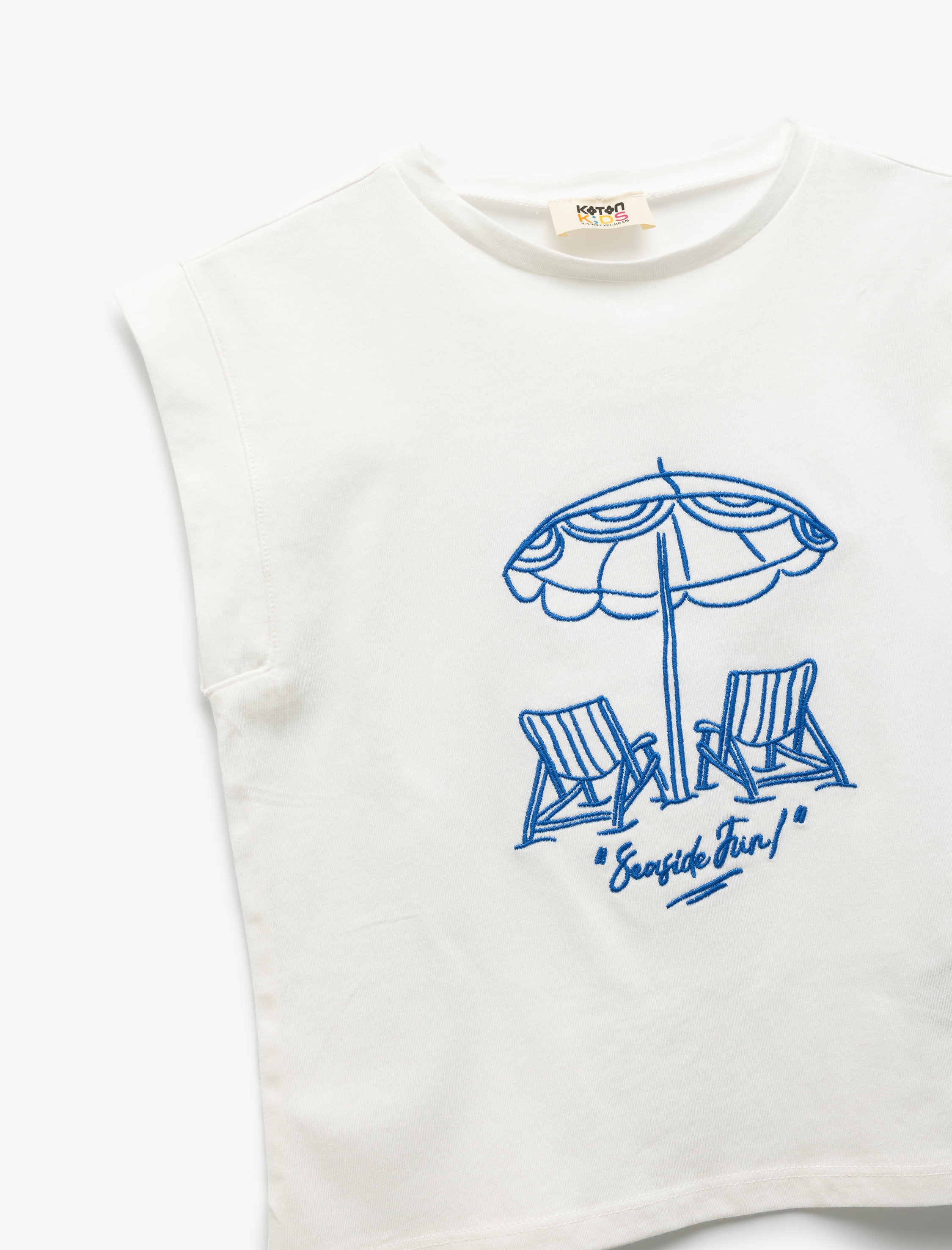  Kız Çocuk Bisiklet Yaka Kısa Kollu Pamuklu Baskılı Tişört