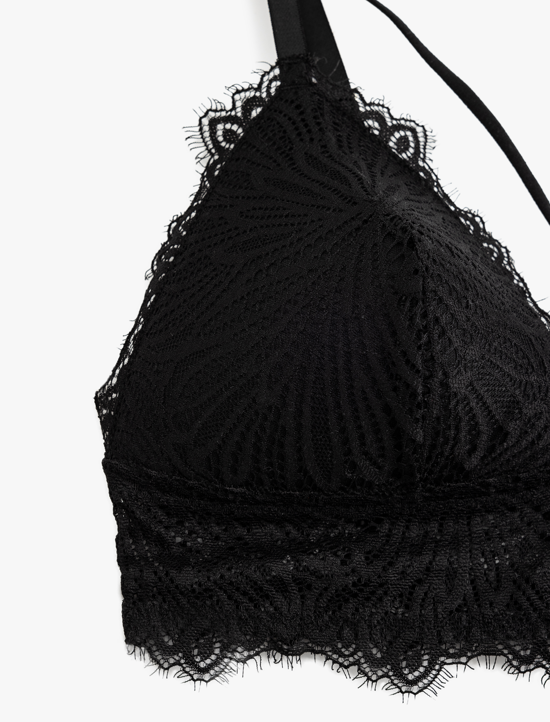   Çapraz Askı Detaylı Balensiz Dantelli Bralet Sütyen