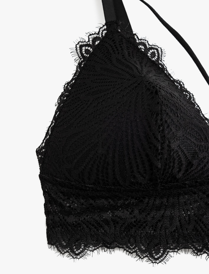  Çapraz Askı Detaylı Balensiz Dantelli Bralet Sütyen