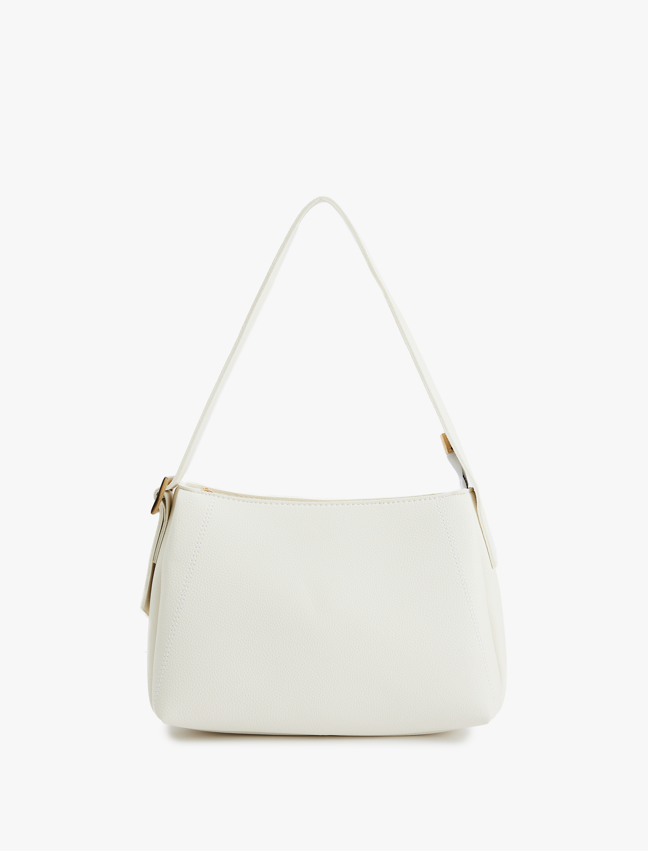  Kadın Suni Deri Fermuarlı Toka Detaylı Omuz Çantası