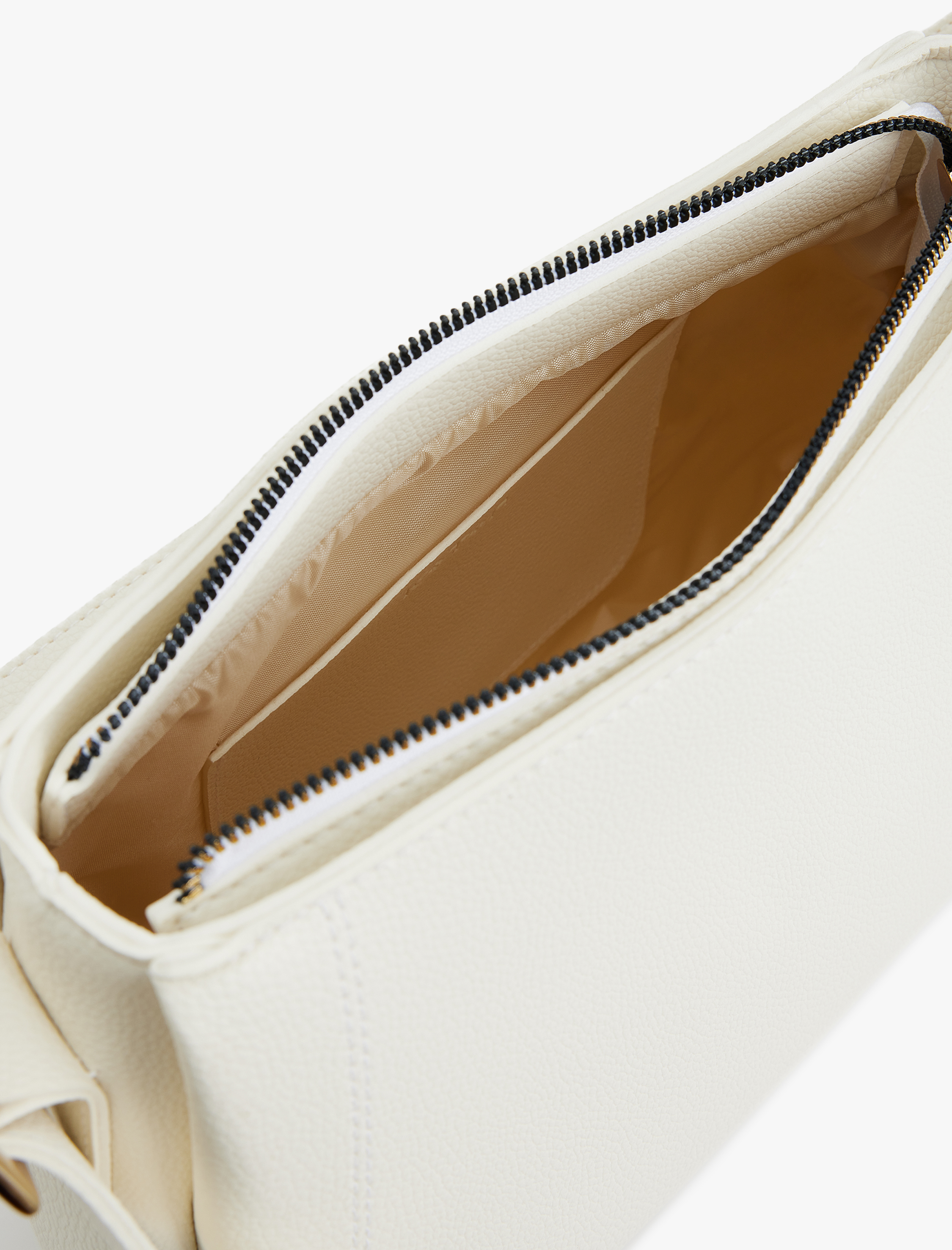  Kadın Suni Deri Fermuarlı Toka Detaylı Omuz Çantası