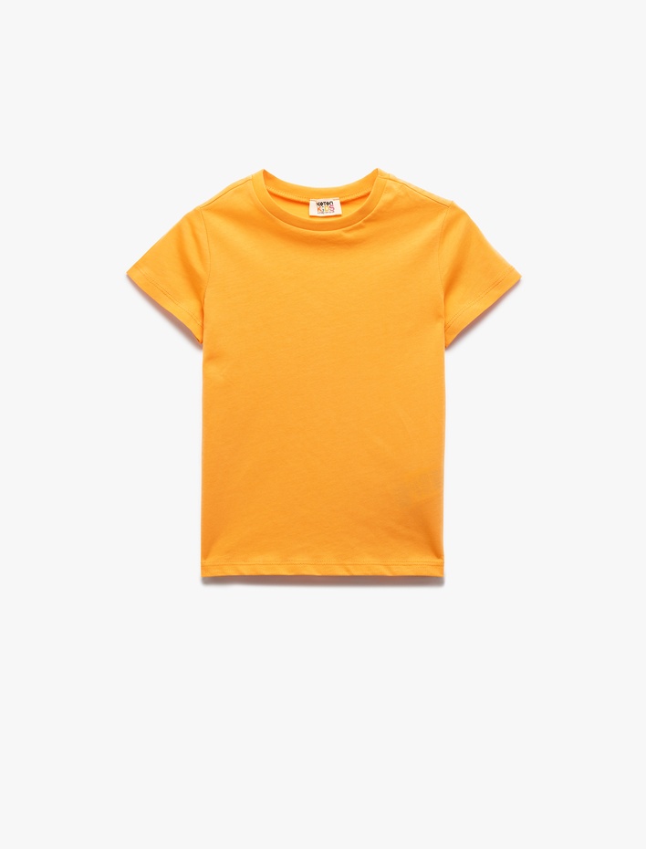 Kız Çocuk Pamuklu Kısa Kollu Bisiklet Yaka 2'li Basic Tişört Seti