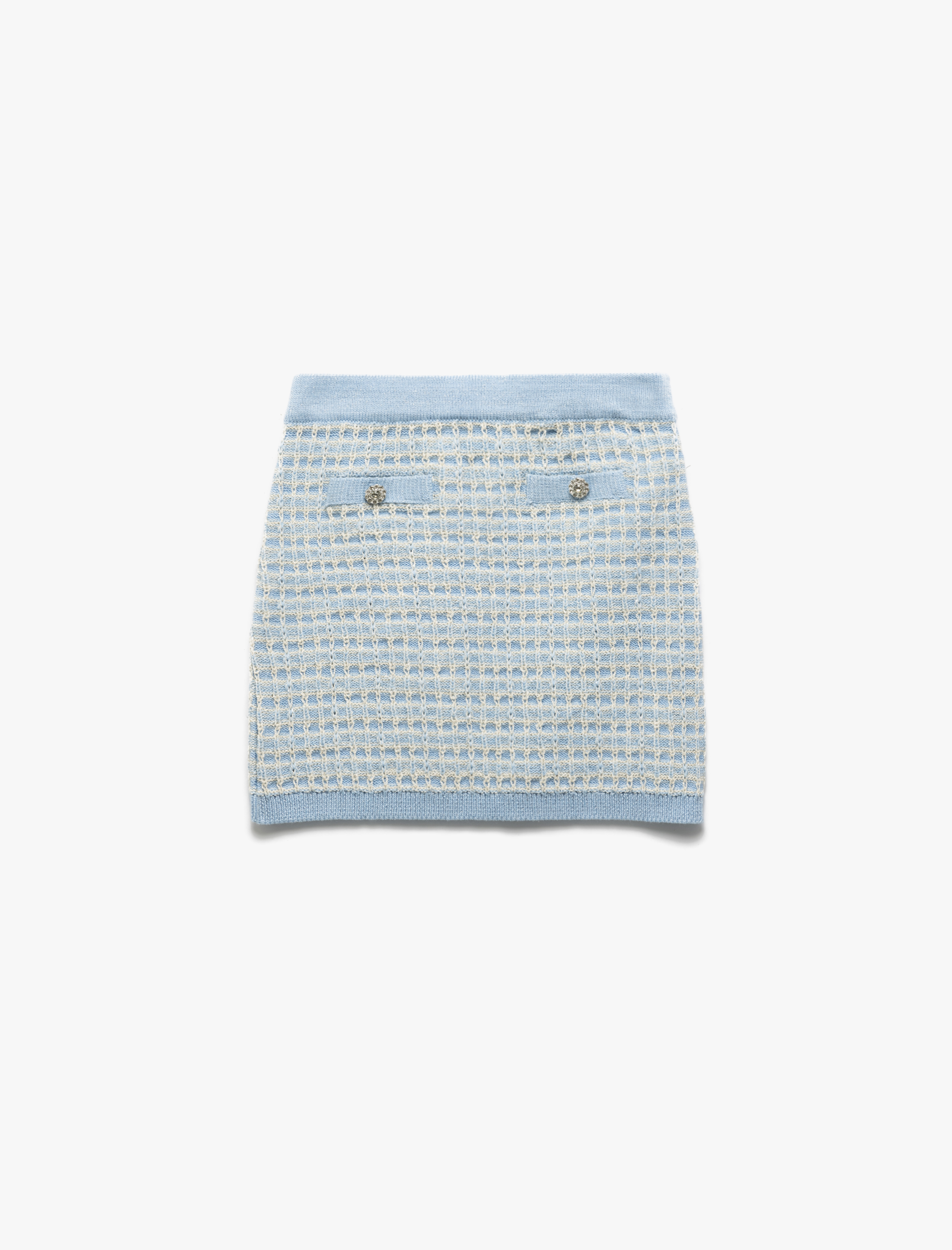 Kız Çocuk Düğme Detaylı Beli Lastikli A Kesim Triko Etek