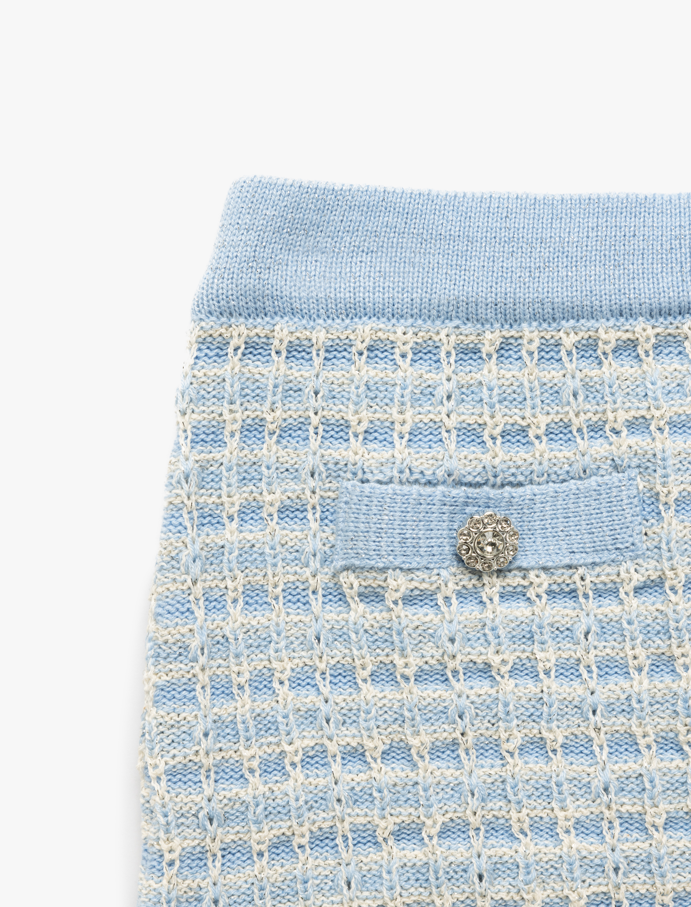 Kız Çocuk Düğme Detaylı Beli Lastikli A Kesim Triko Etek