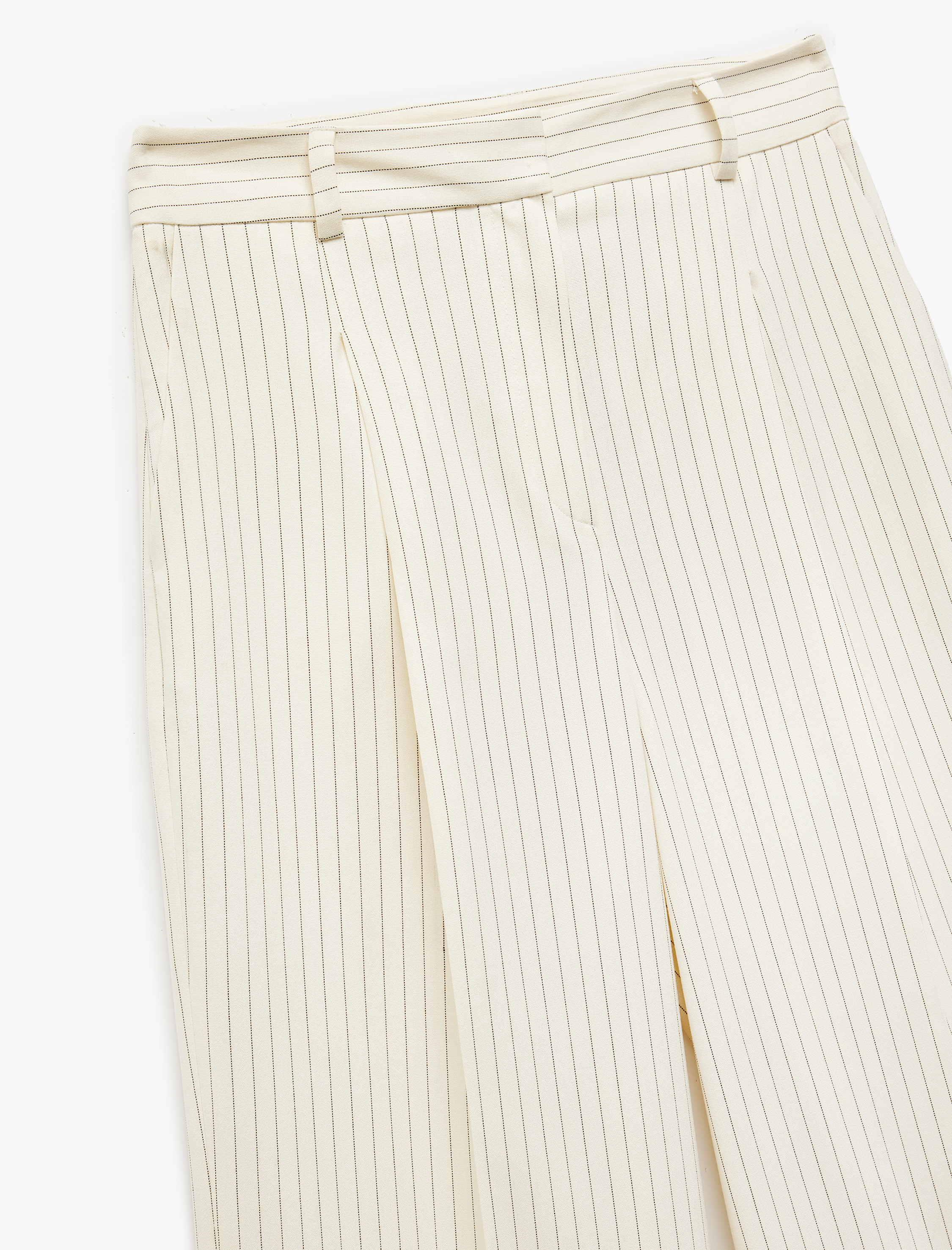   Cepli Pile Detaylı Yüksek Bel Palazzo Pantolon