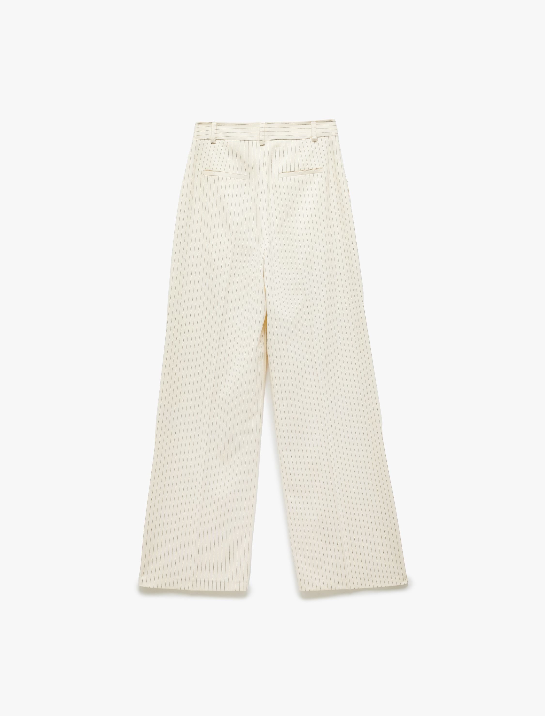   Cepli Pile Detaylı Yüksek Bel Palazzo Pantolon