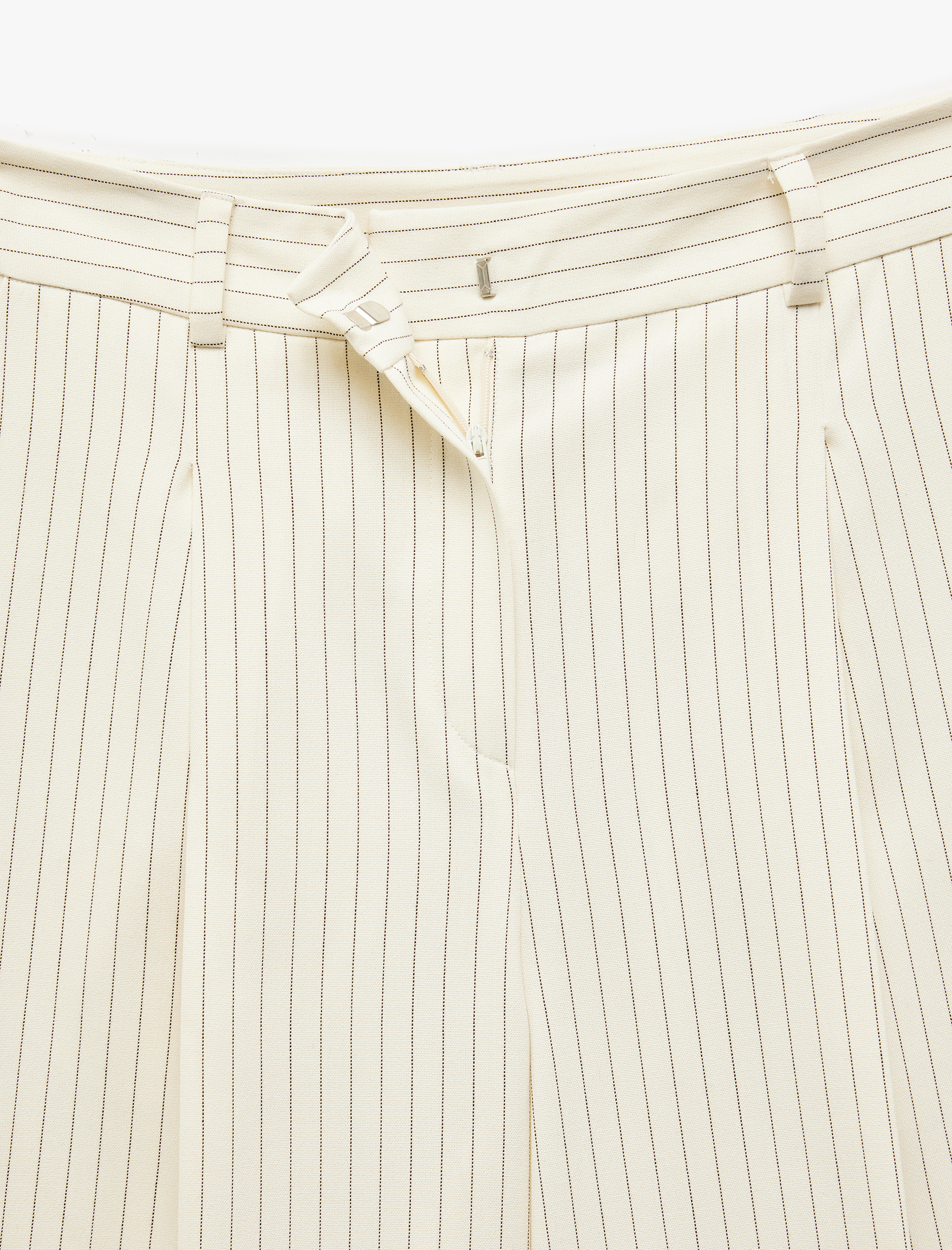   Cepli Pile Detaylı Yüksek Bel Palazzo Pantolon