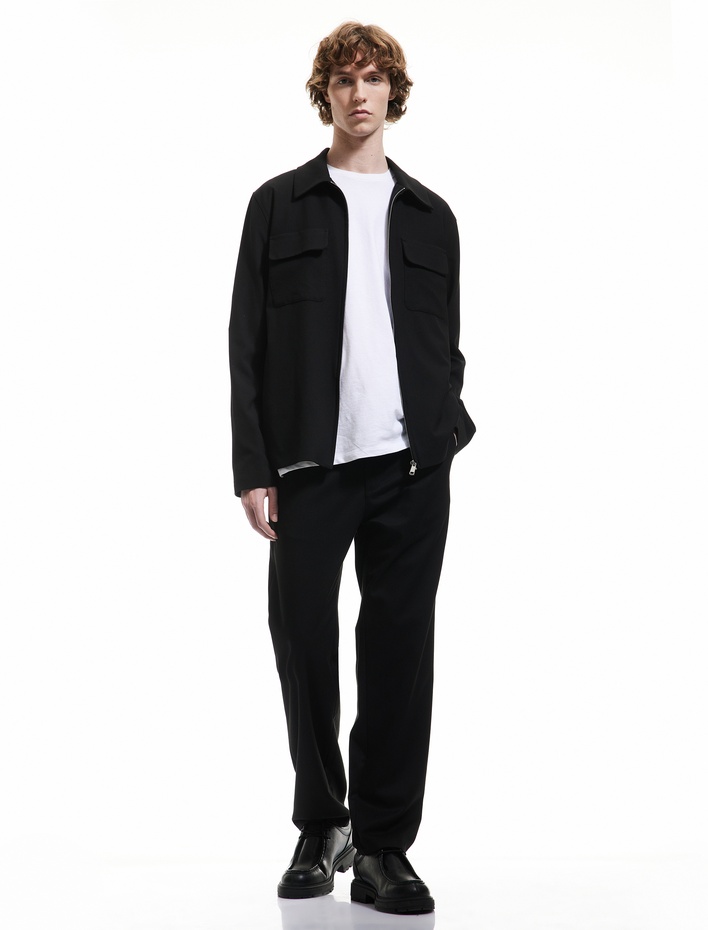  Chino Cepli Viskon Karışımlı Bol Kalıp Pileli Kumaş Pantolon