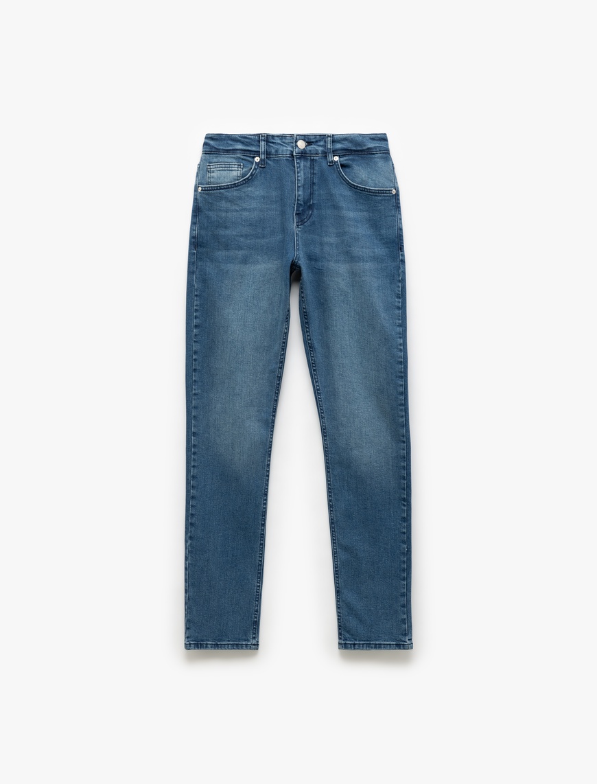   Pamuklu Normal Bel Slim Fit Jean Pantolon - Brad Jeans