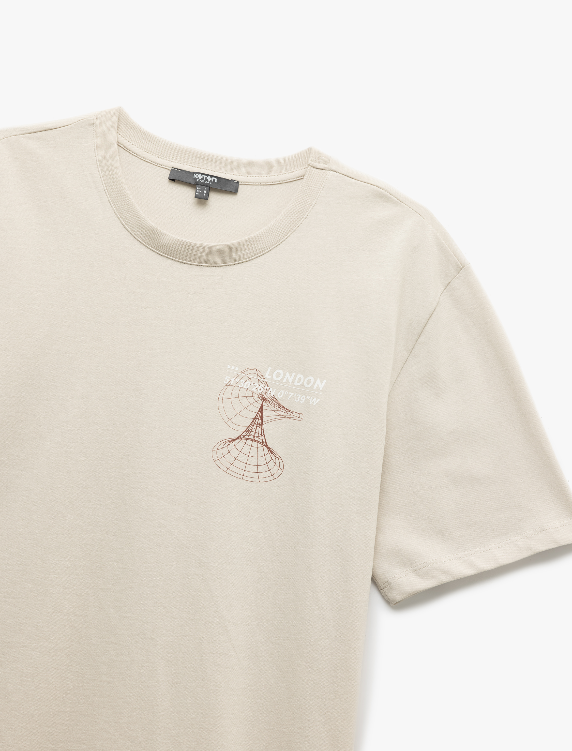   Pamuklu Kısa Kollu Regular Fit Bisiklet Yaka Baskılı T-Shirt