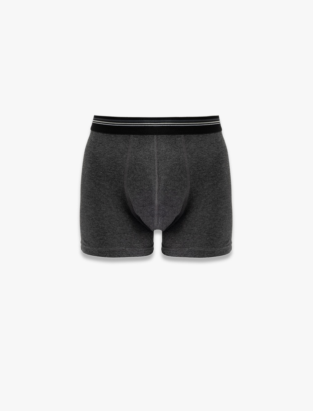 Lastik Detaylı Pamuklu 3'lü Boxer Seti_3