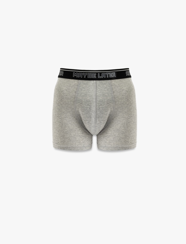 Lastik Detaylı Pamuklu 3'lü Boxer Seti_2