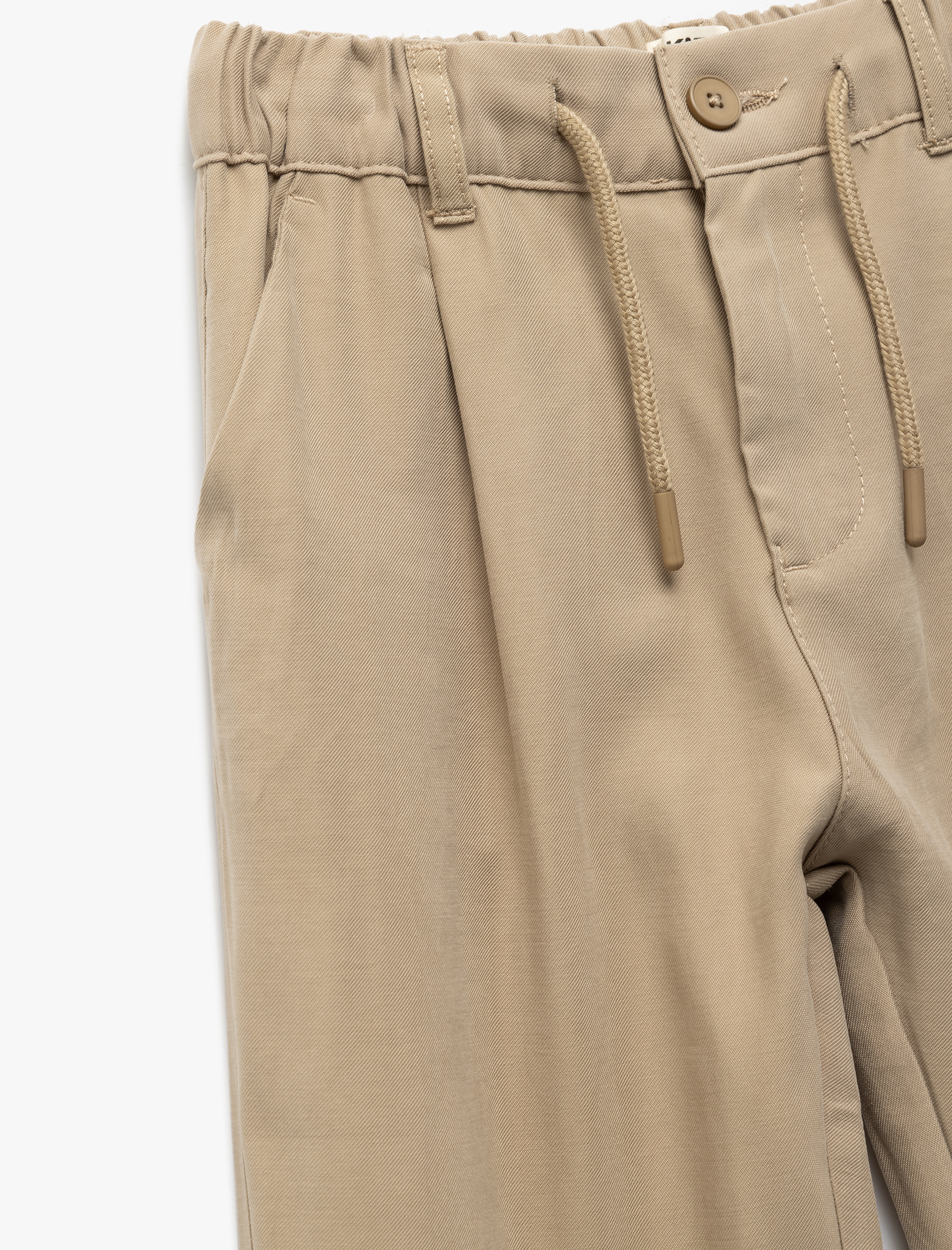  Erkek Çocuk Beli Ayarlanabilir Lastikli Bağcıklı Viskon Pantolon