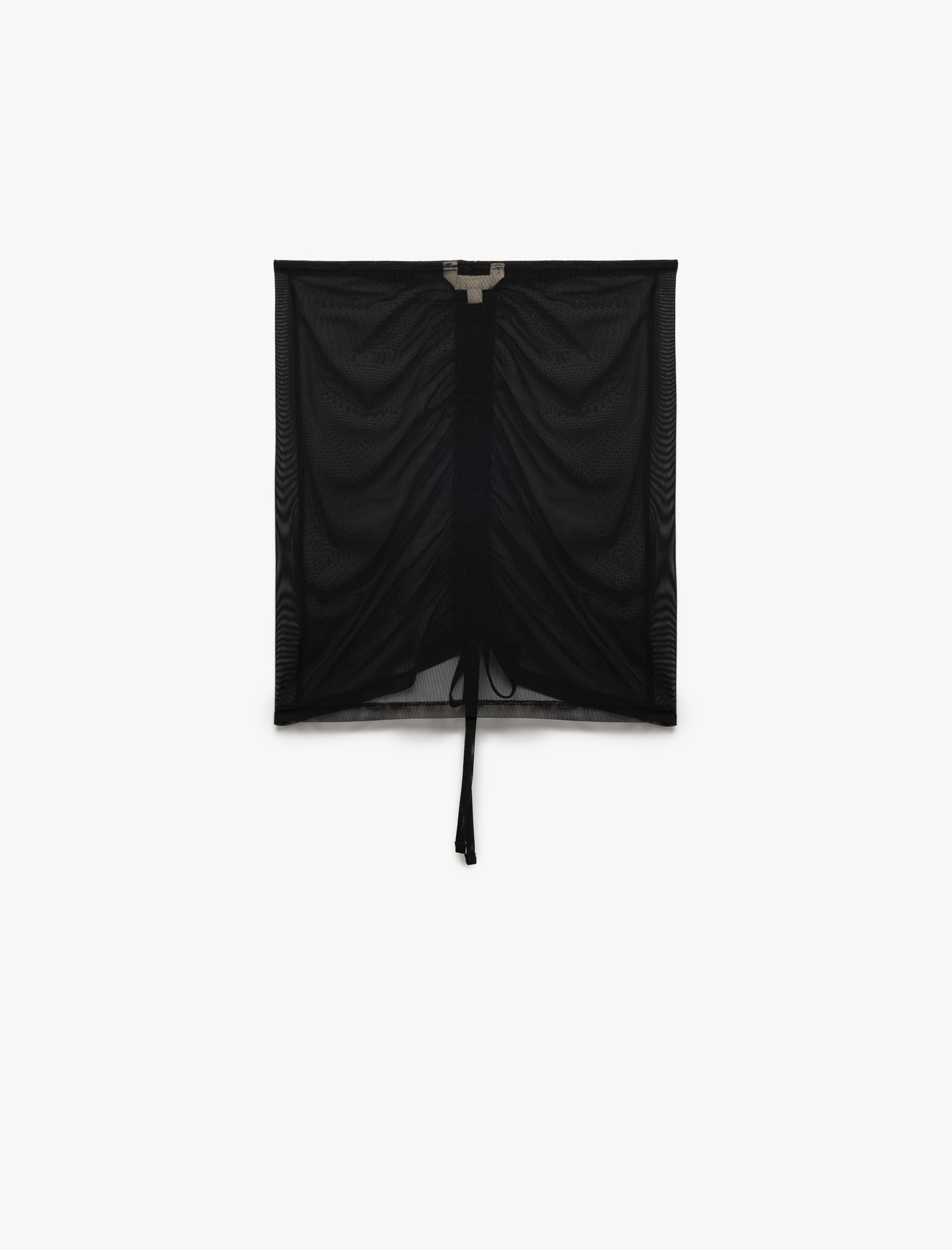   Bağlama Detaylı Drapeli Tül Mini Pareo Etek