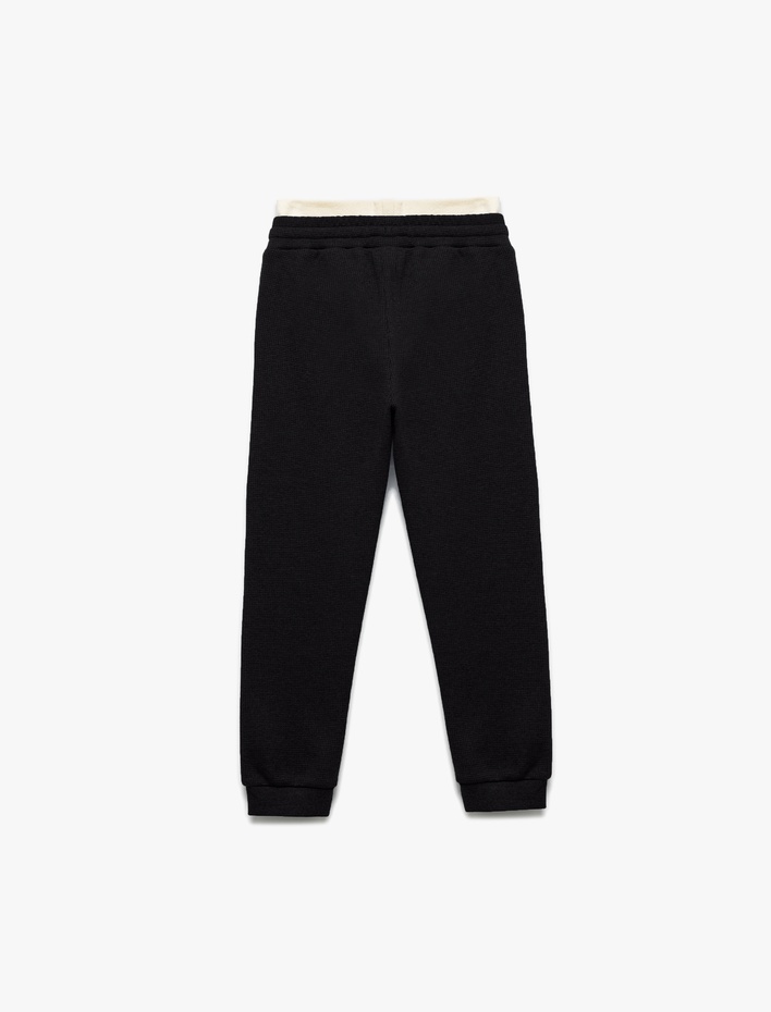 Erkek Çocuk Ribanalı Beli Bağlamalı Cepli Basic Okul Eşofman Altı