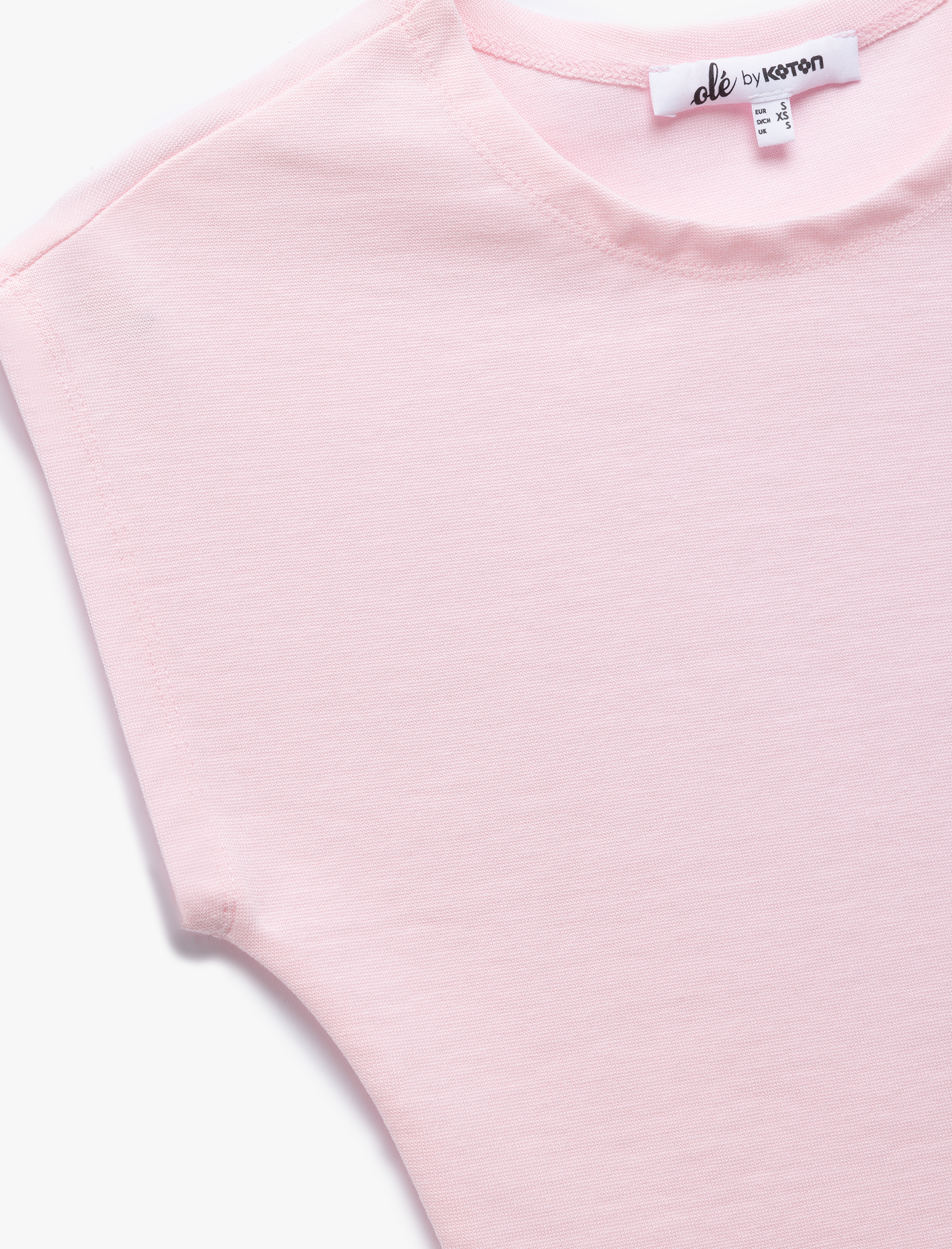 Bisiklet Yaka Kolsuz Modal Karışımlı Slim Fit Crop Kadın Tişört