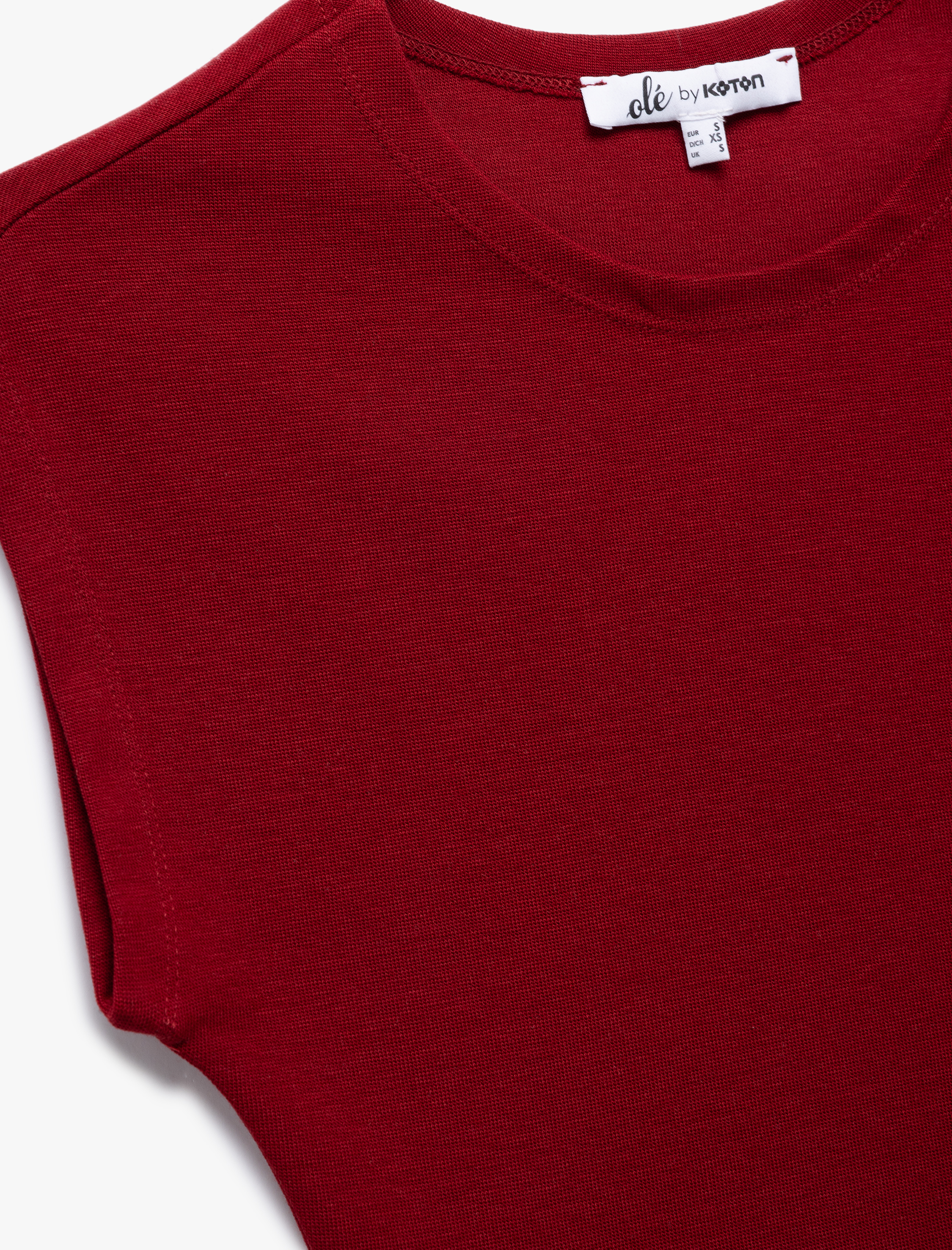 Bisiklet Yaka Kolsuz Modal Karışımlı Slim Fit Crop Kadın Tişört