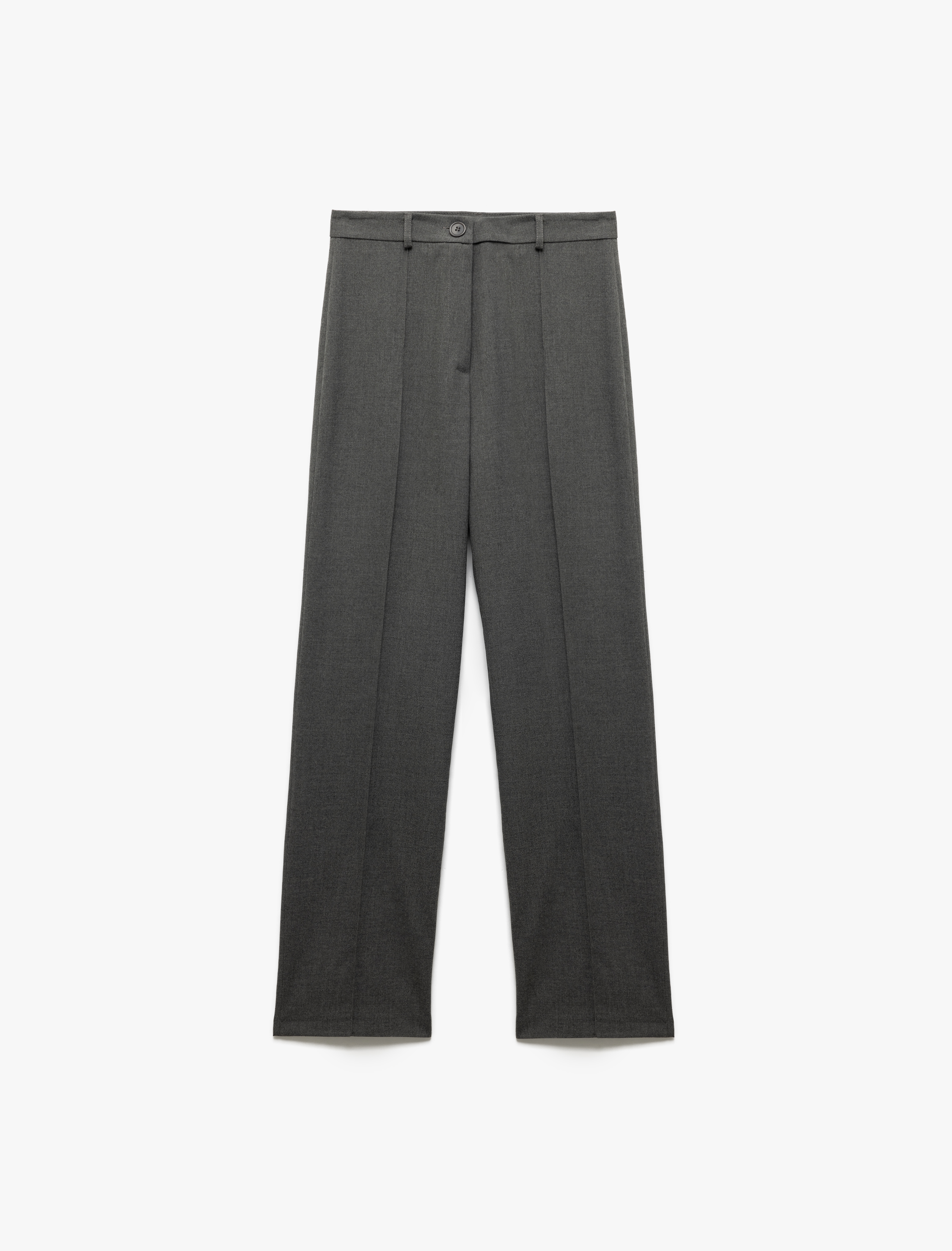 Cepli Standart Bel Düz Bol Paça Kumaş Pantolon