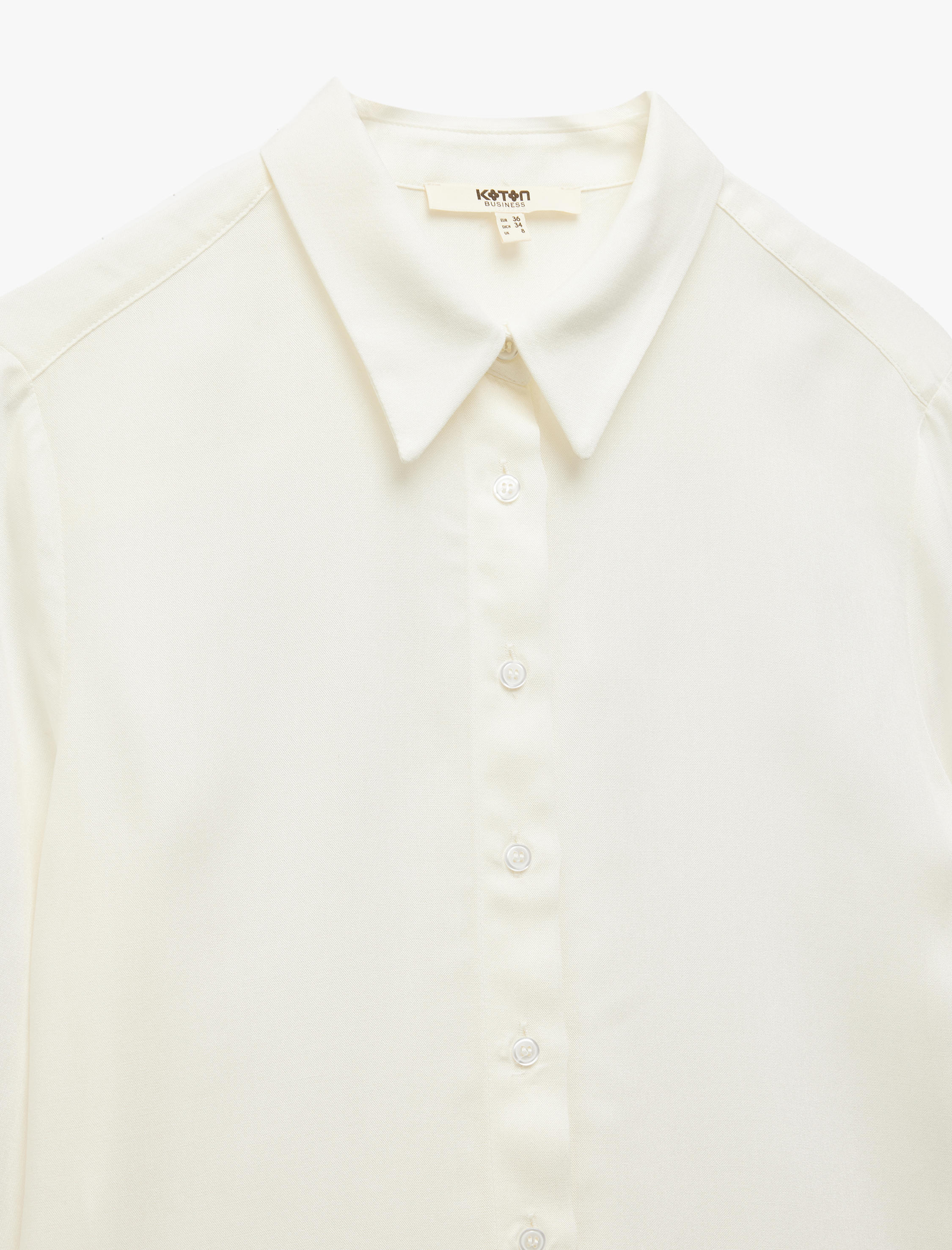   Uzun Kollu Klasik Yaka Viskon Gömlek