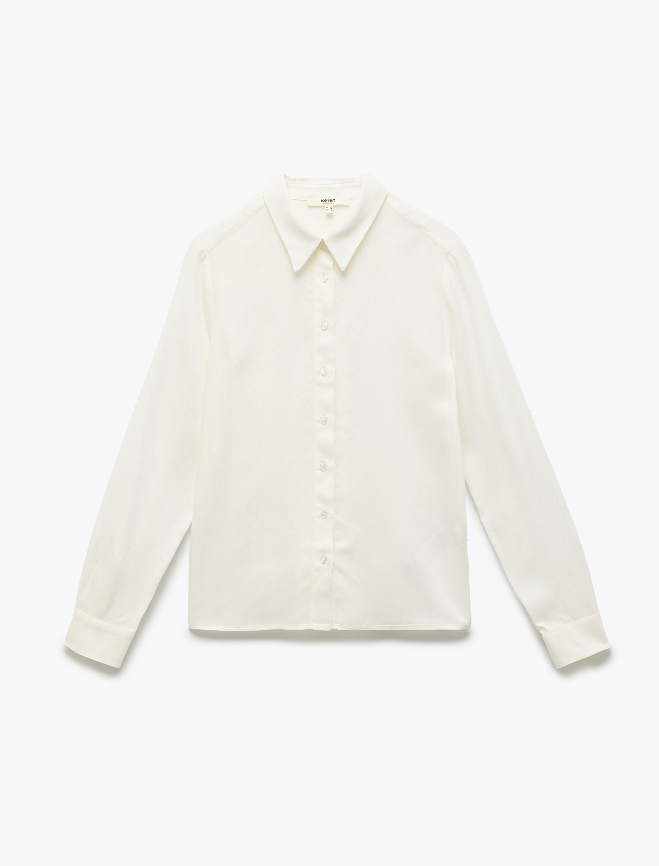   Uzun Kollu Klasik Yaka Viskon Gömlek