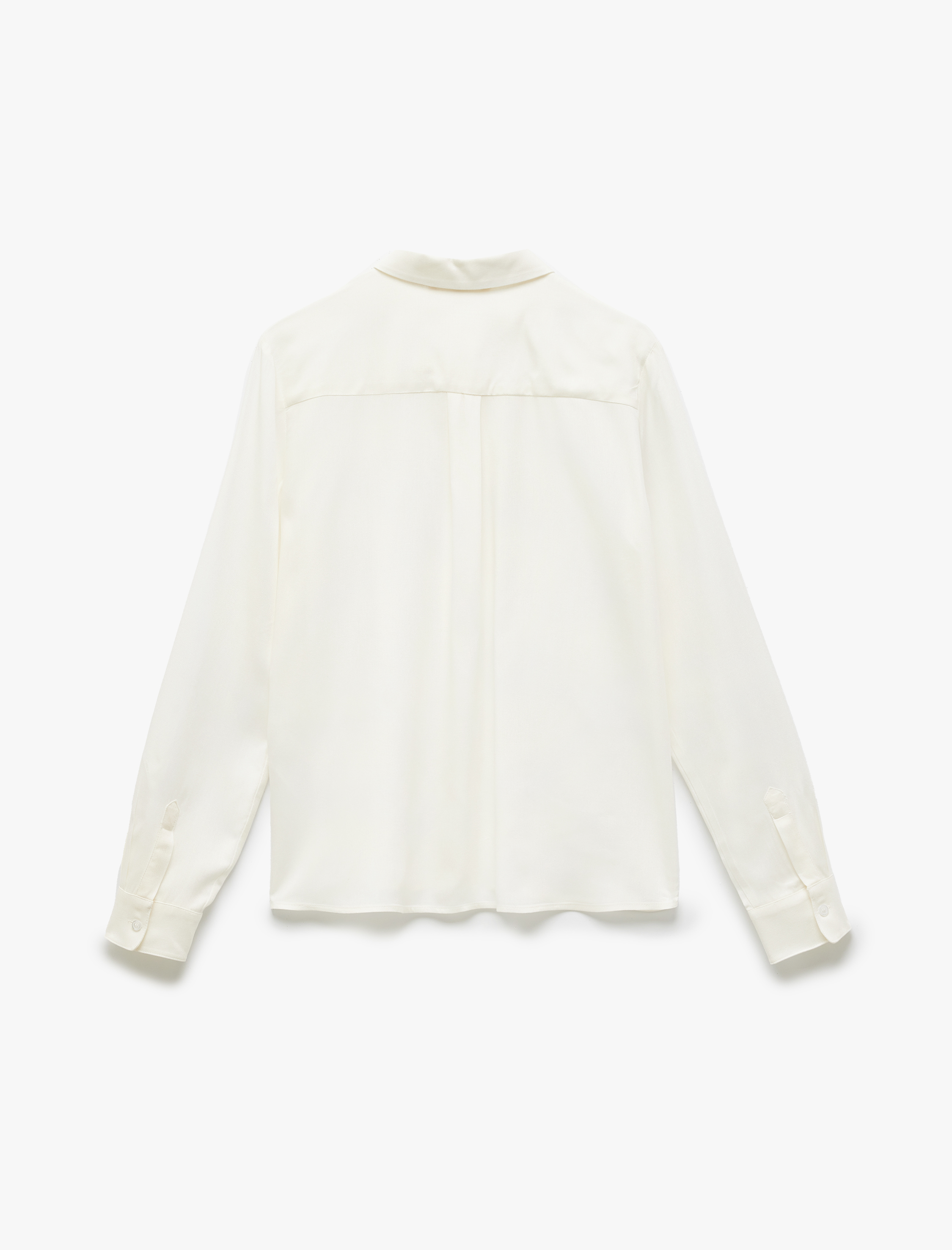   Uzun Kollu Klasik Yaka Viskon Gömlek