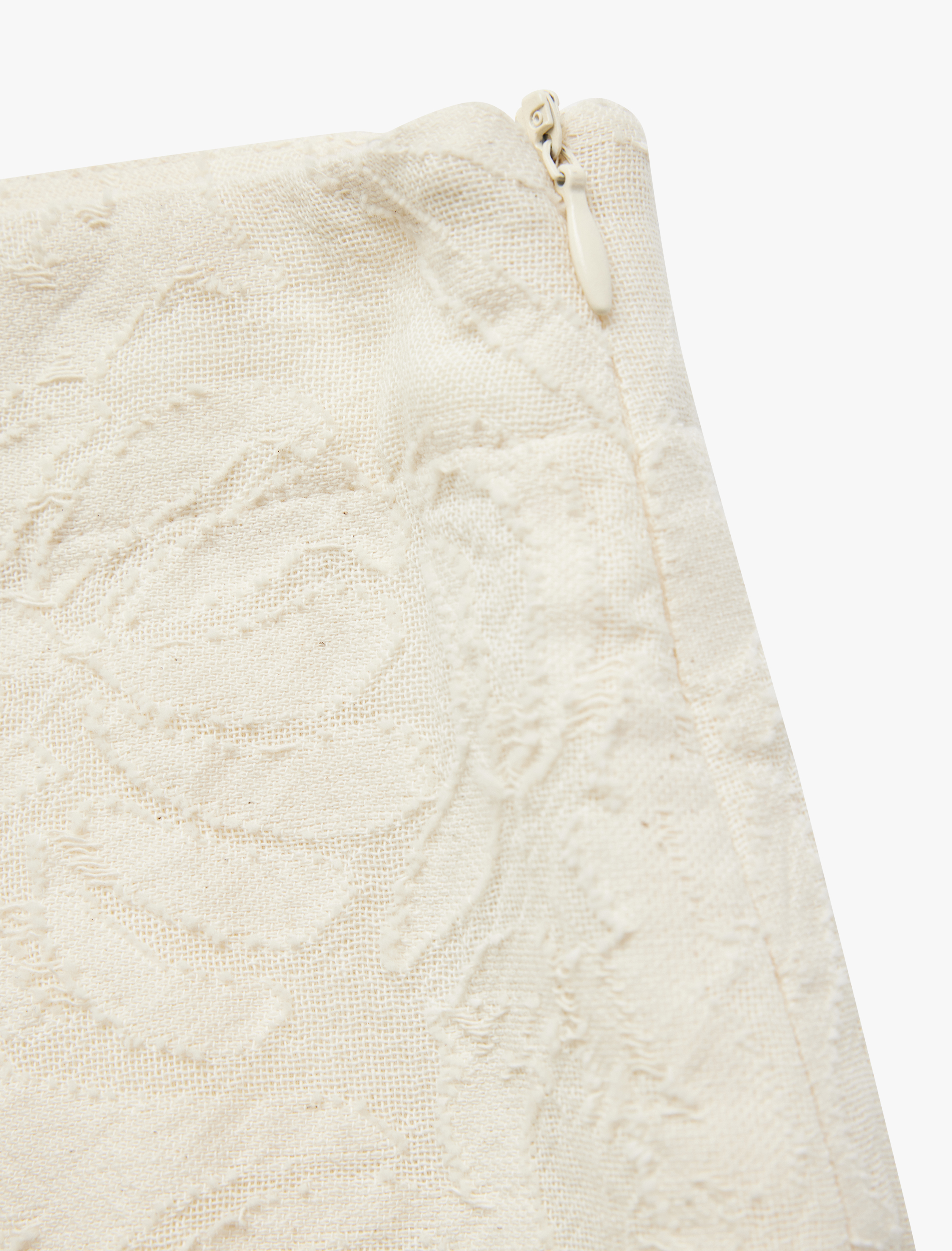   Pamuklu Floral Dokulu Brodeli Mini Şort