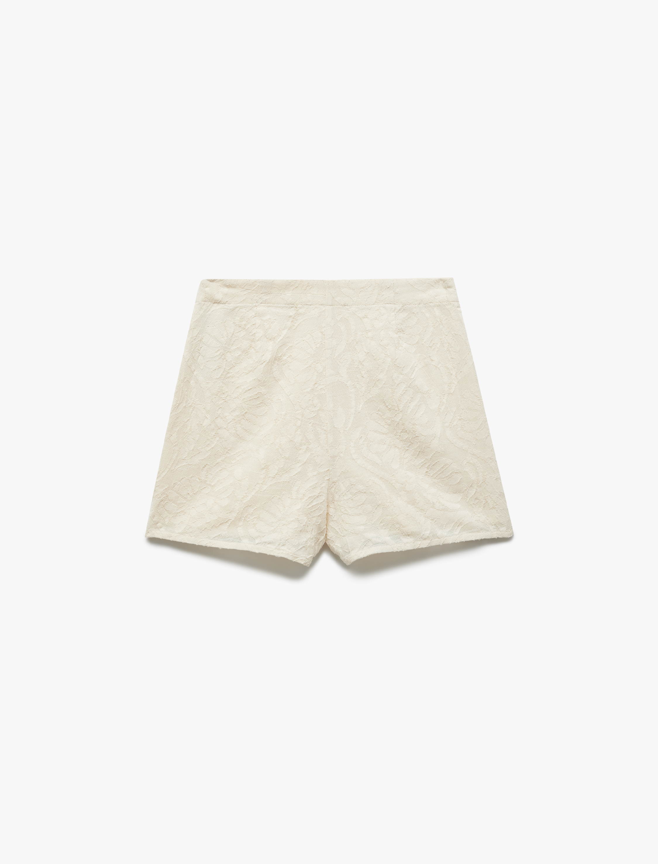   Pamuklu Floral Dokulu Brodeli Mini Şort