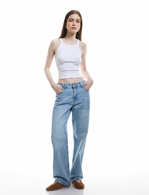 Pamuklu Standart Bel Straight Fit Jean_0