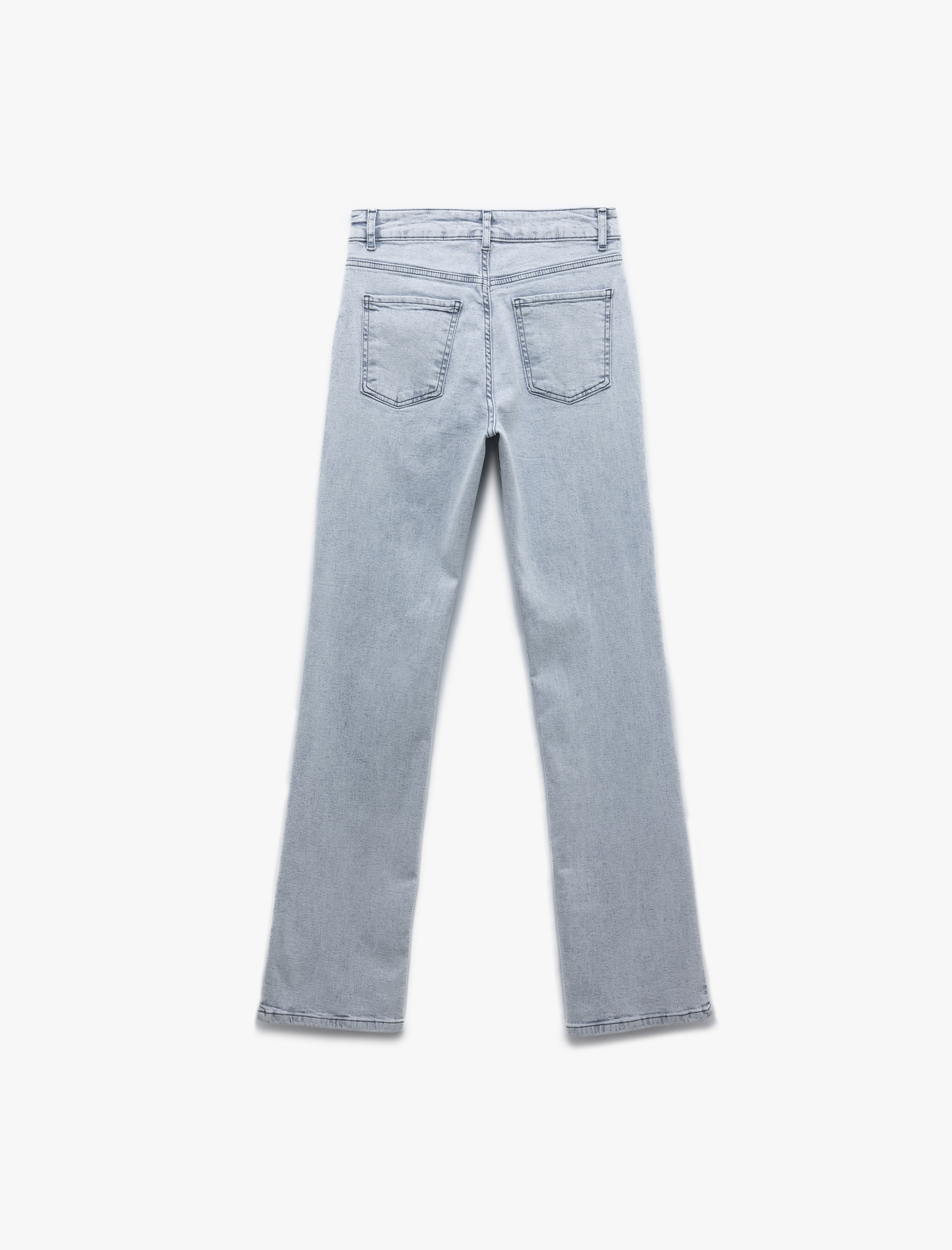 Yüksek Bel İspanyol Paça Pamuklu Slim Fit Denim Pantolon - Flare Jean