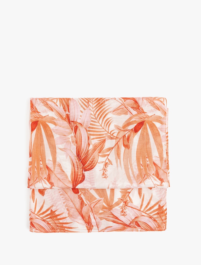 Kadın Çiçekli Uzun Şal