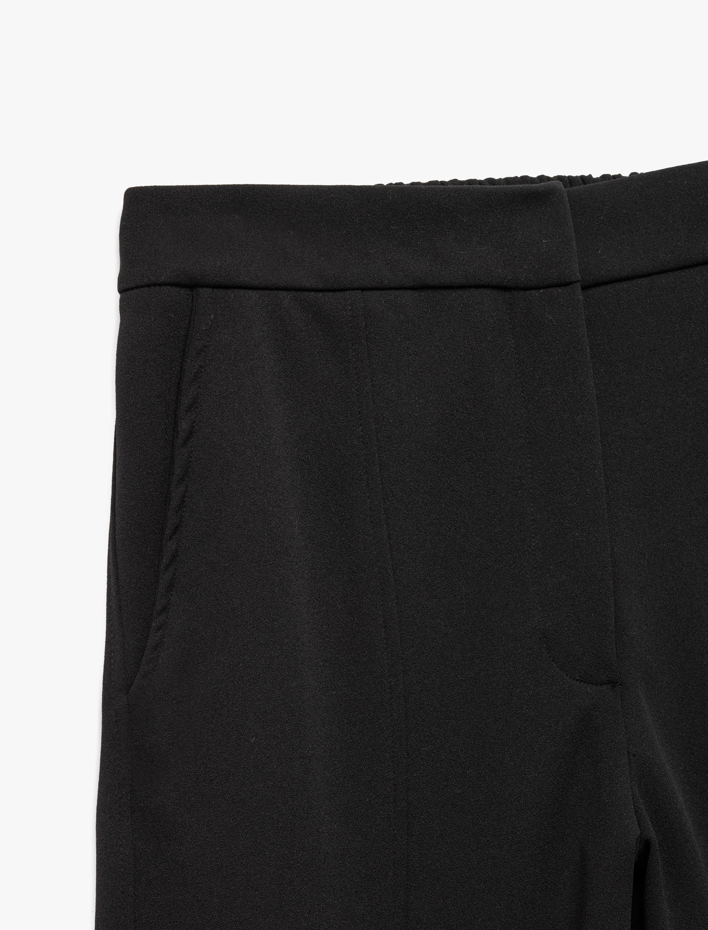   Krep Scuba Kumaş Fermuar Detaylı Cepli Havuç Pantolon