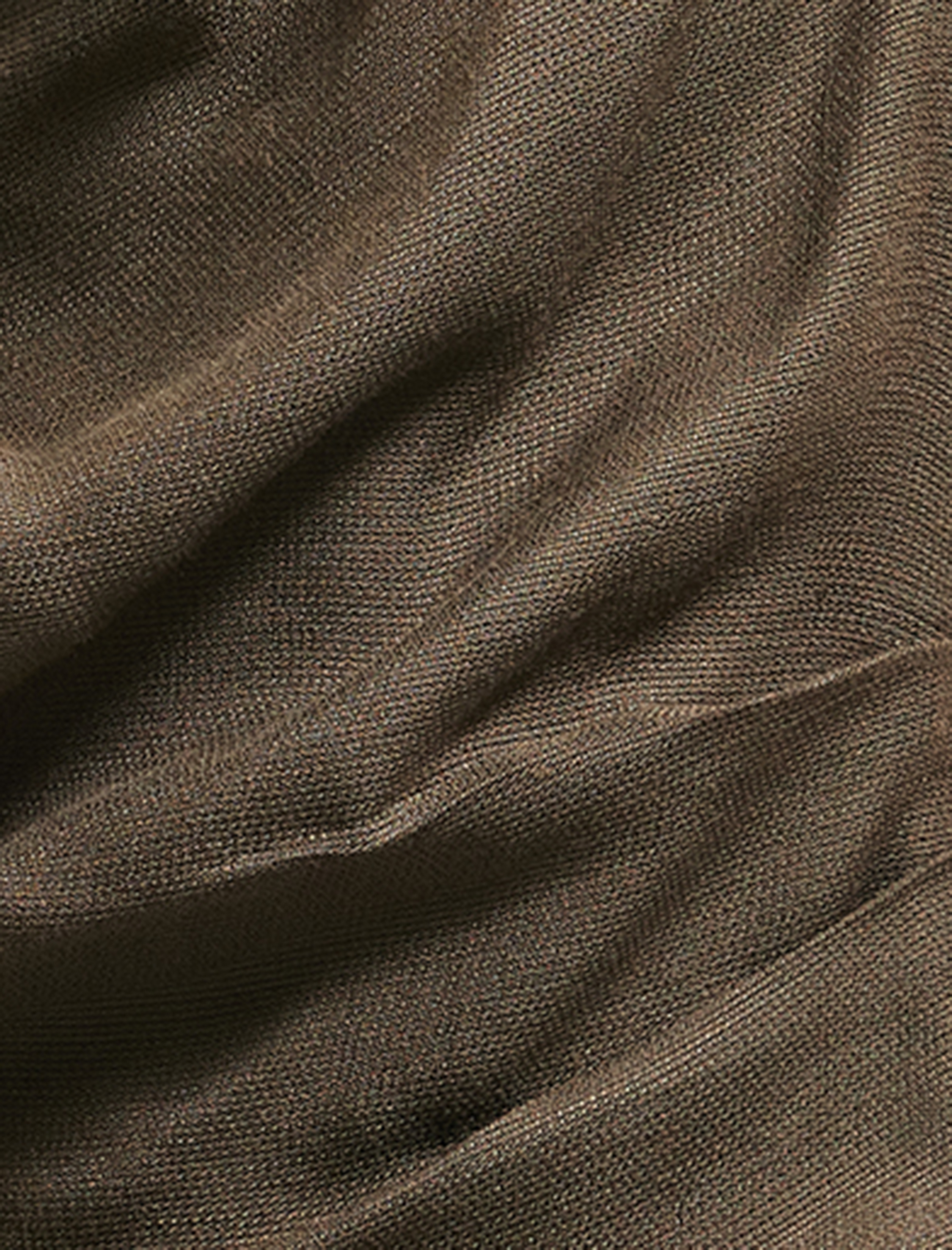   Viskon -  Keten Karışımlı Aksesuar Detaylı Asimetrik Degaje Yaka Bluz