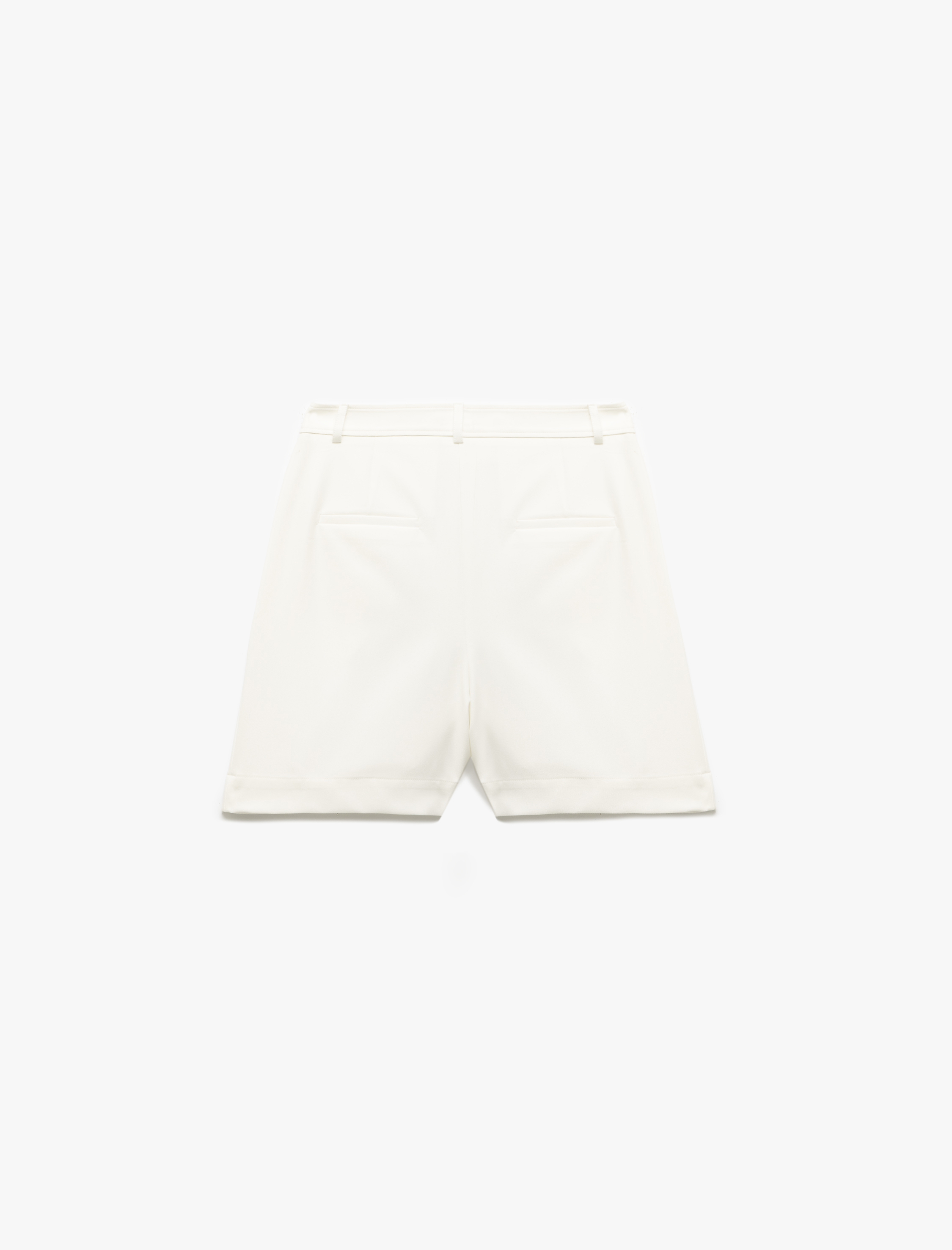   Pile Detaylı Cepli Yüksek Bel Mini Şort