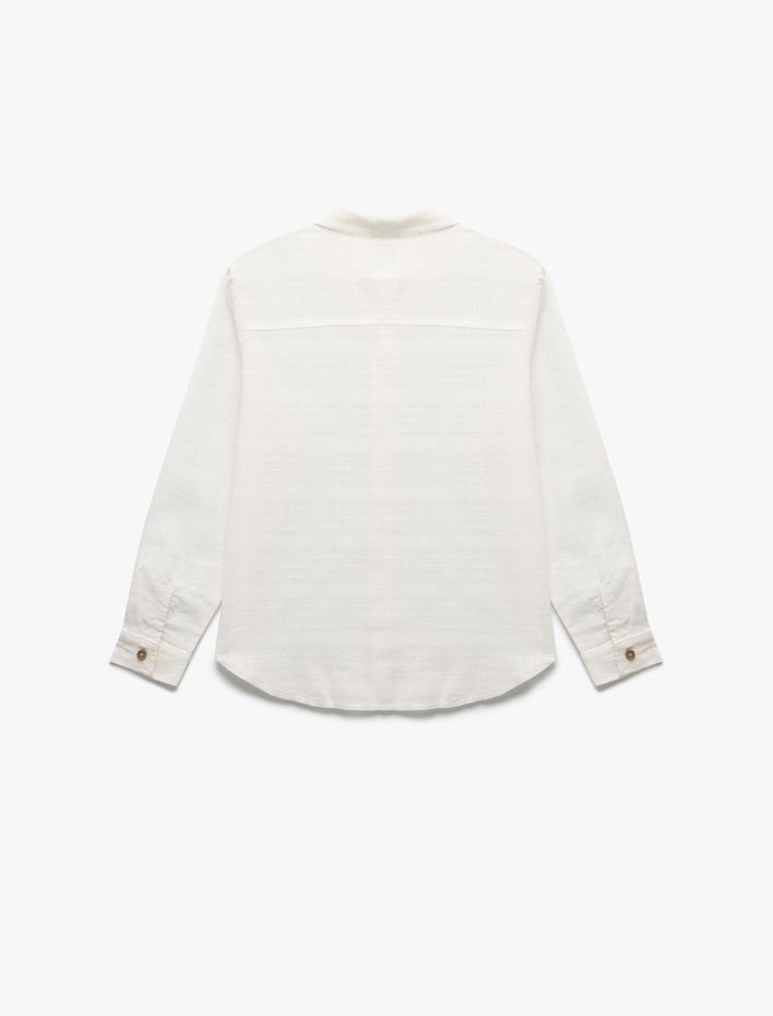 Erkek Çocuk Pamuklu Uzun Kollu Düğmeli Gömlek